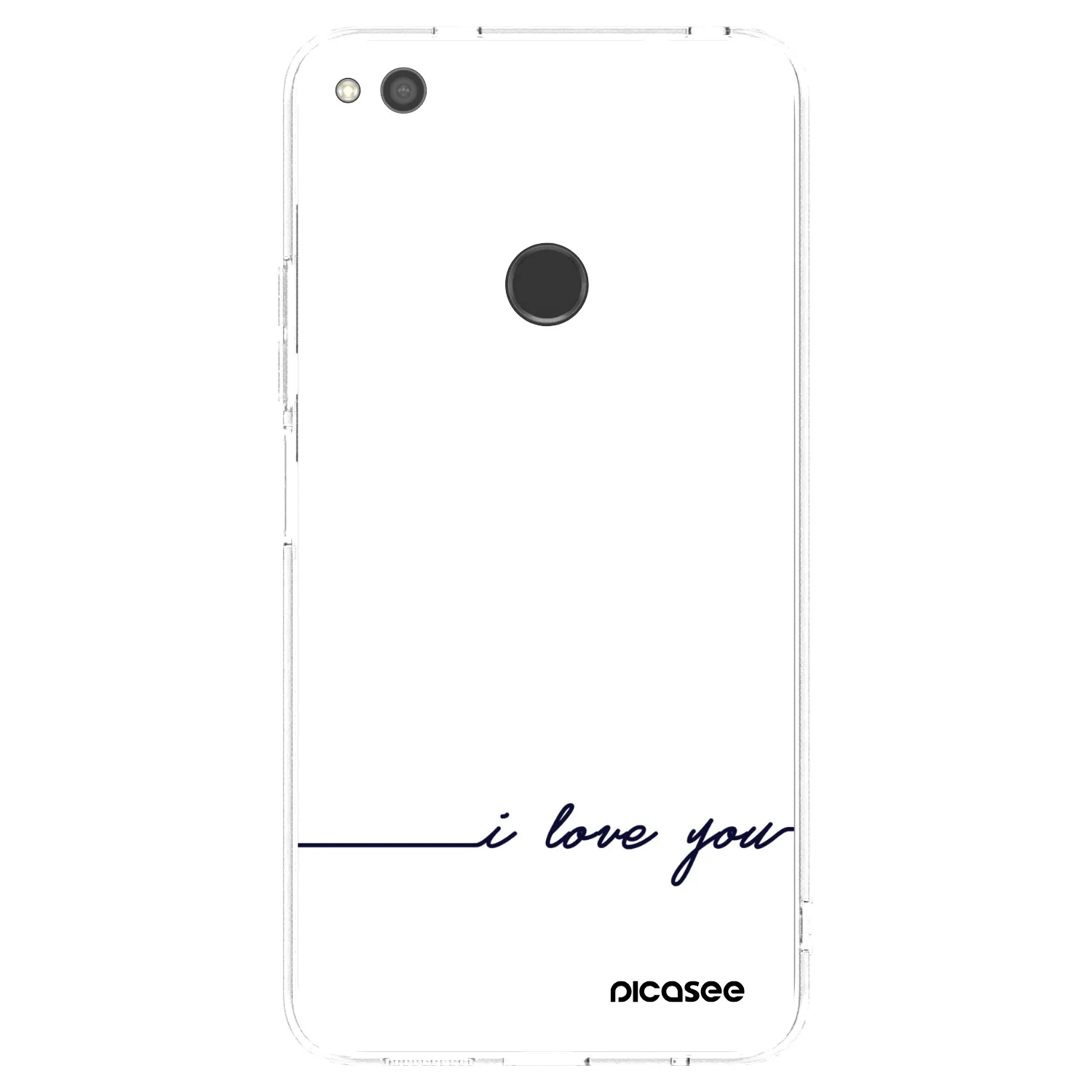 Picasee silikonowe przeźroczyste etui na Huawei P9 Lite 2017 - I love you