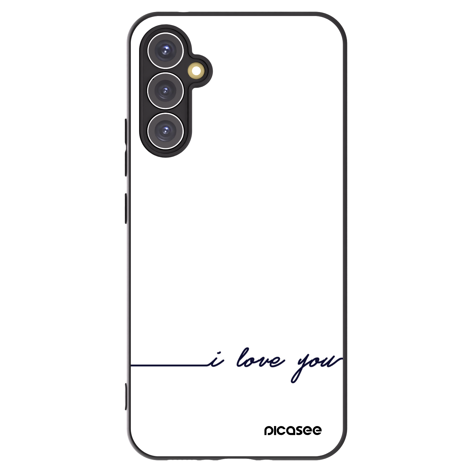 Picasee silikonowe czarne etui na Samsung Galaxy A34 5G A346B - I love you