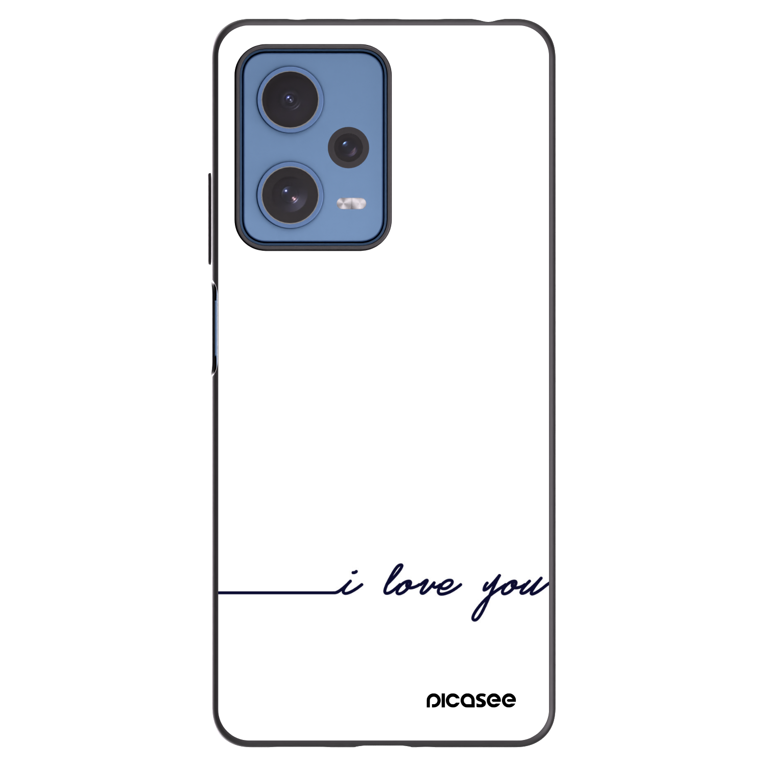 Picasee silikonowe czarne etui na Xiaomi Redmi Note 12 Pro 5G - I love you