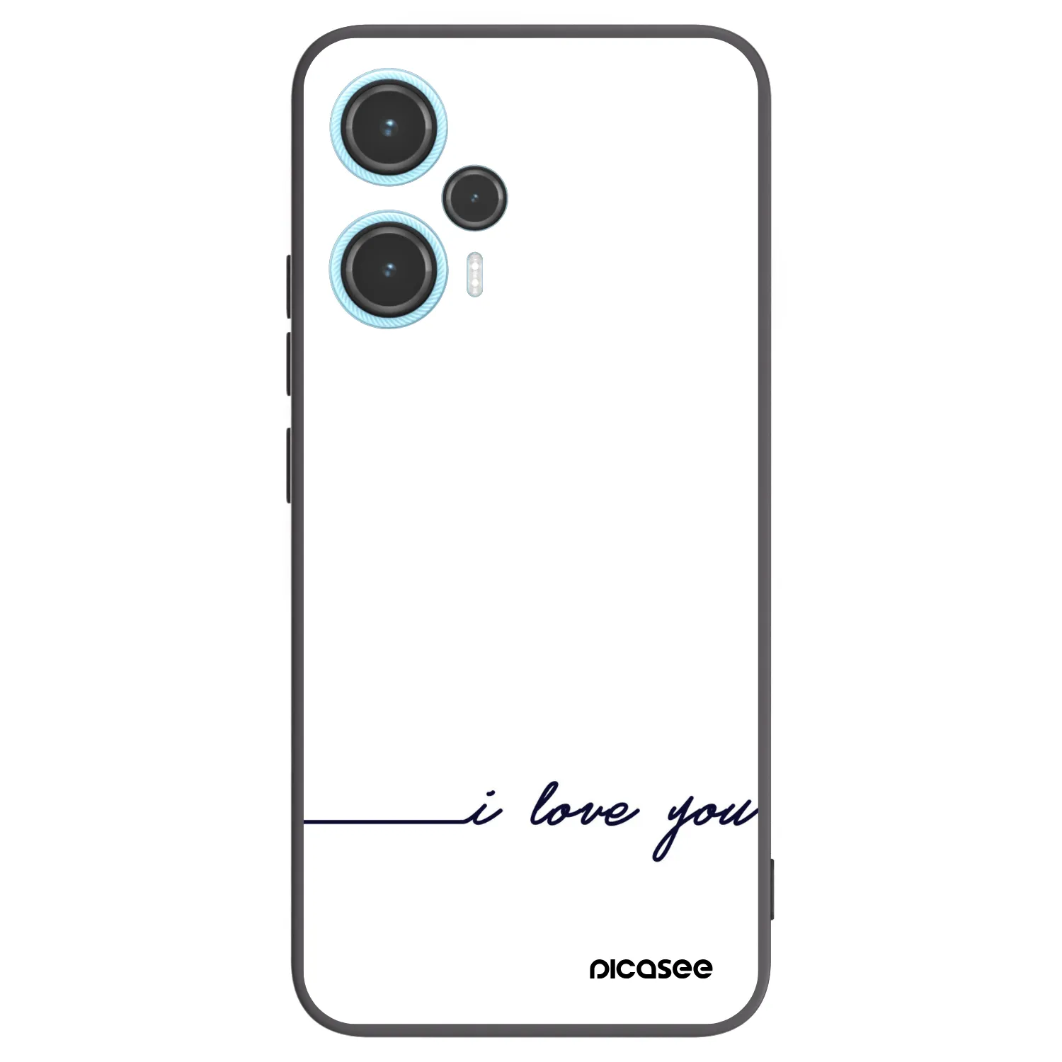 Picasee silikonowe czarne etui na Xiaomi Poco F5 - I love you