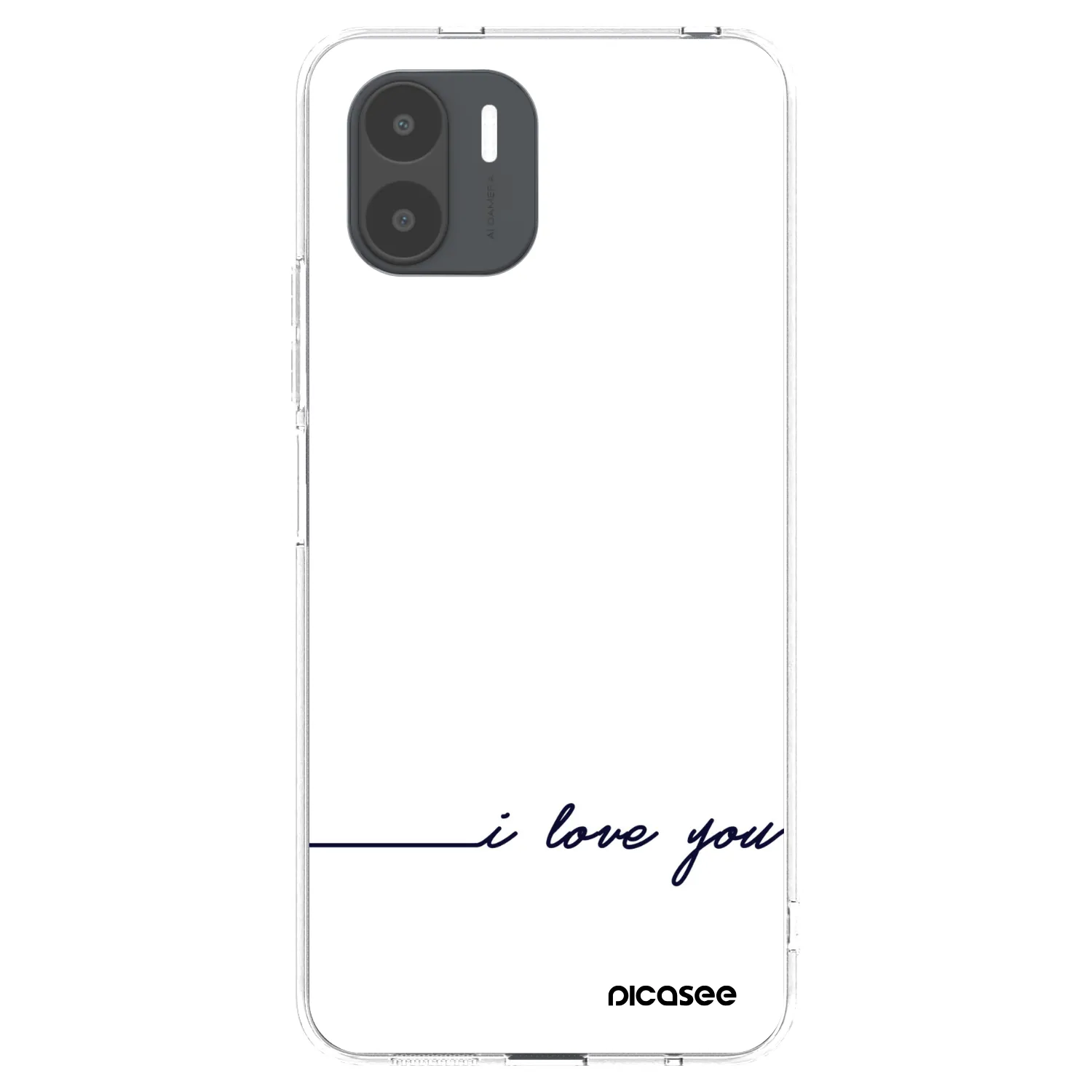 Picasee silikonowe przeźroczyste etui na Xiaomi Redmi A2 - I love you