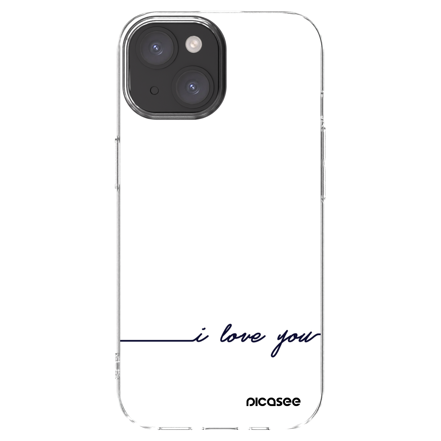 Picasee silikonowe przeźroczyste etui na Apple iPhone 15 - I love you
