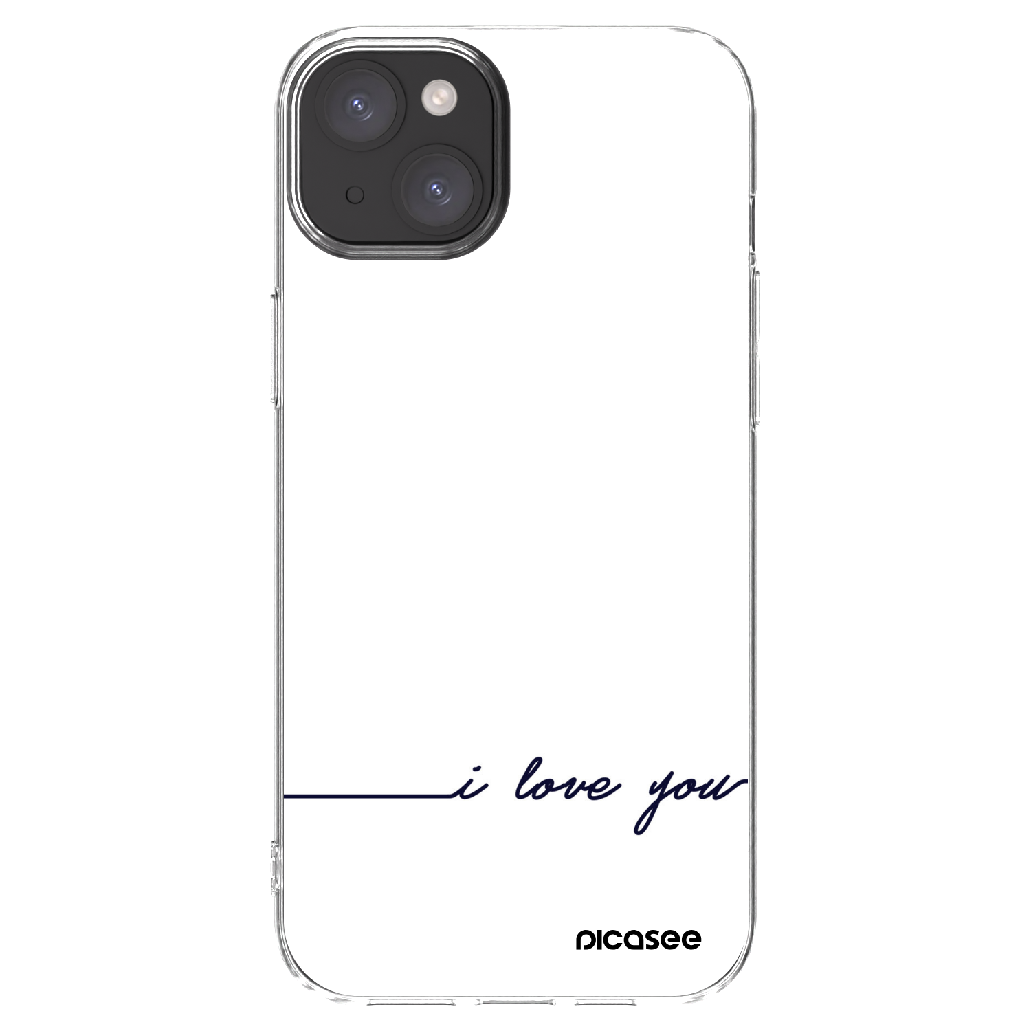 Picasee silikonowe przeźroczyste etui na Apple iPhone 15 Plus - I love you