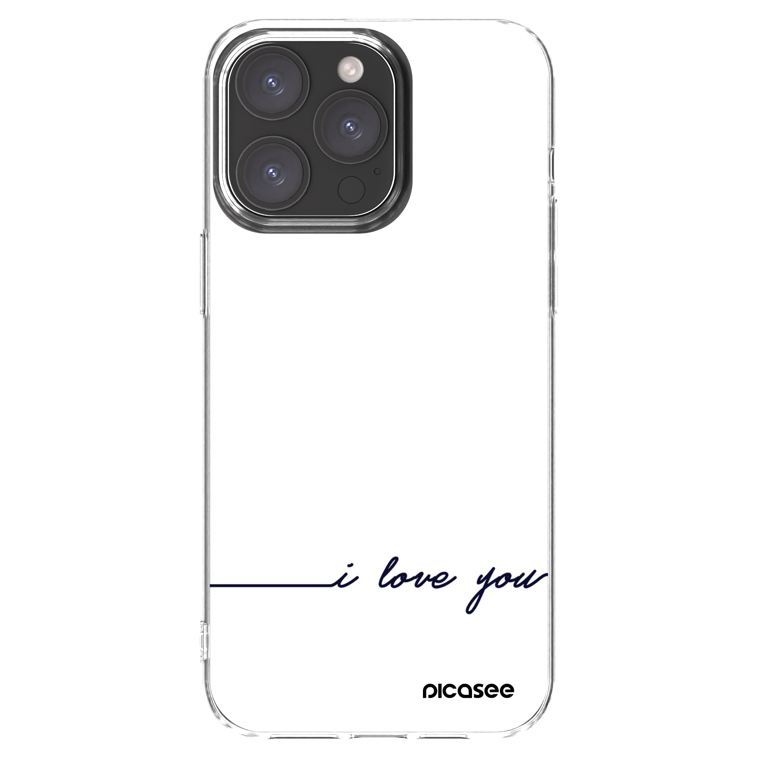 Picasee silikonowe przeźroczyste etui na Apple iPhone 15 Pro Max - I love you