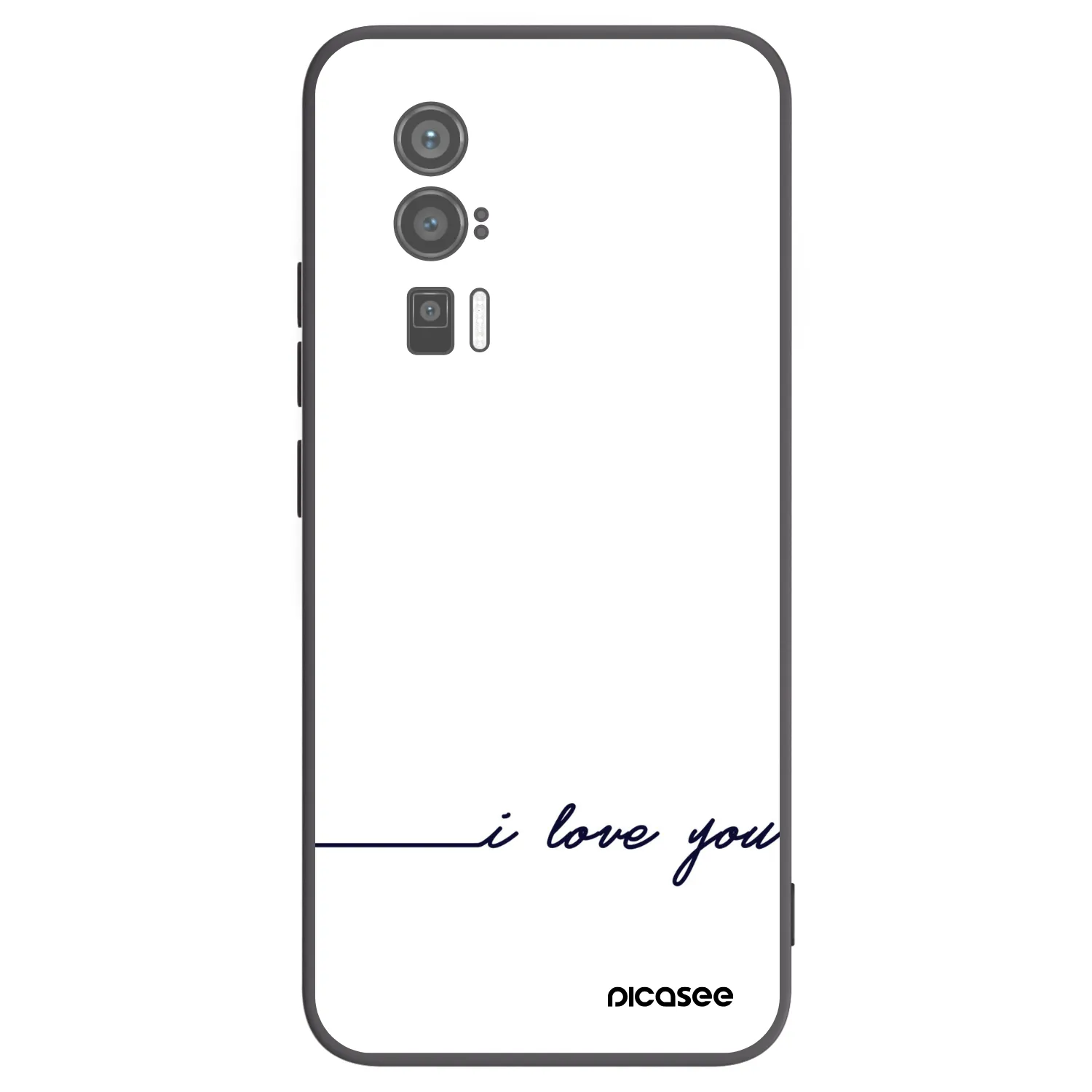 Picasee silikonowe czarne etui na Xiaomi Poco F5 Pro 5G - I love you