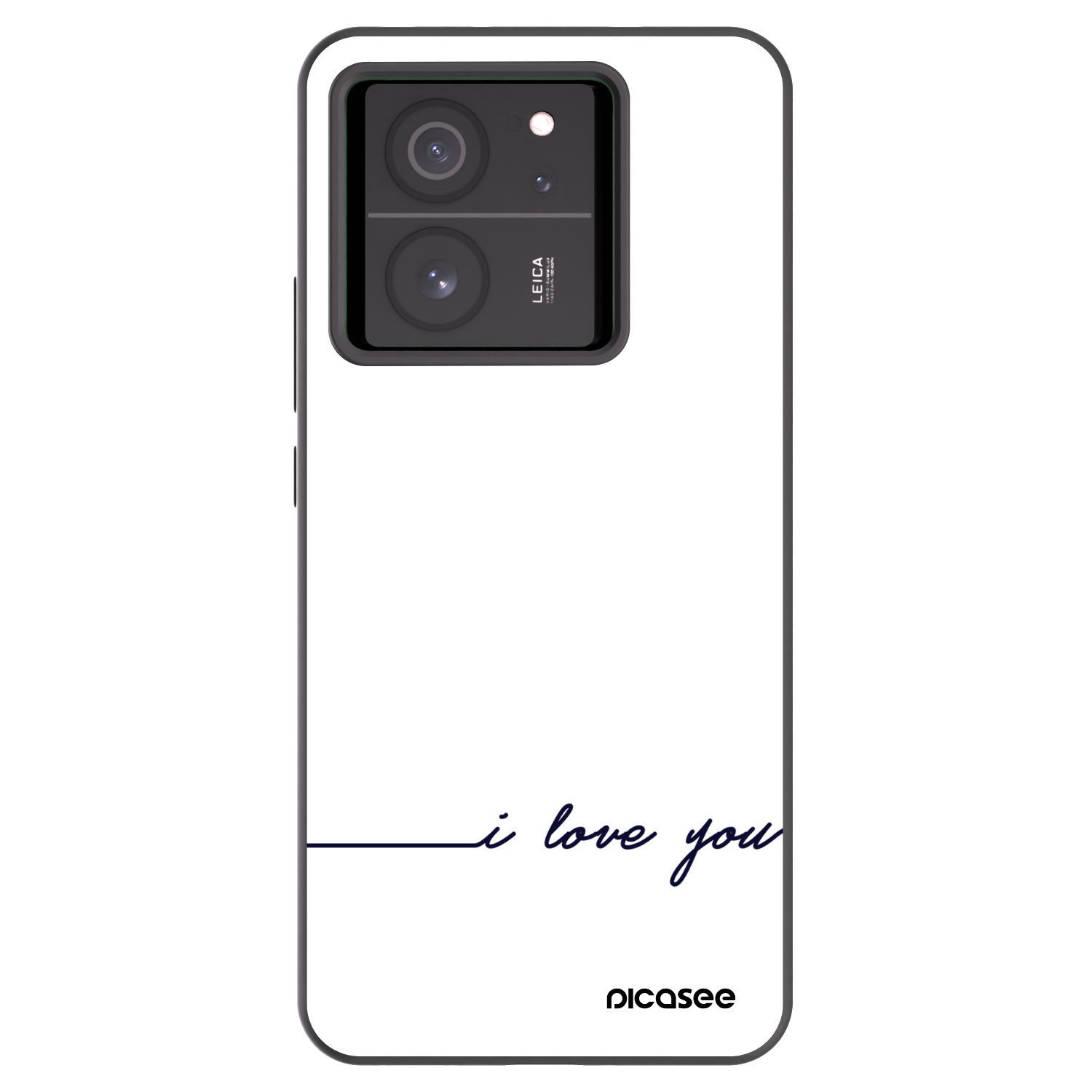 Picasee silikonowe czarne etui na Xiaomi 13T - I love you