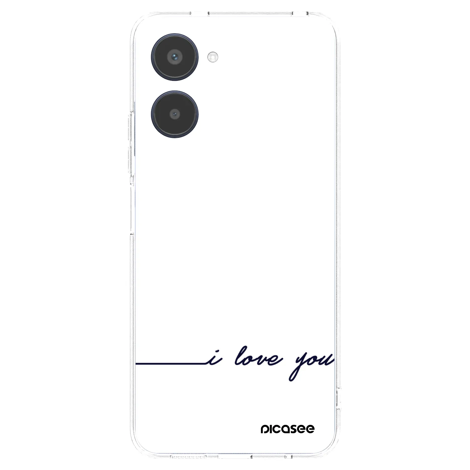 Picasee silikonowe przeźroczyste etui na Realme 10 4G - I love you