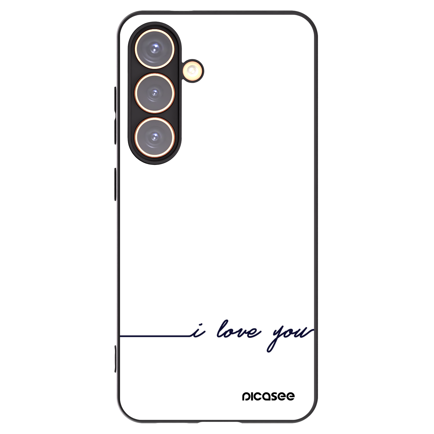 Picasee silikonowe czarne etui na Samsung Galaxy S24 S921B 5G - I love you
