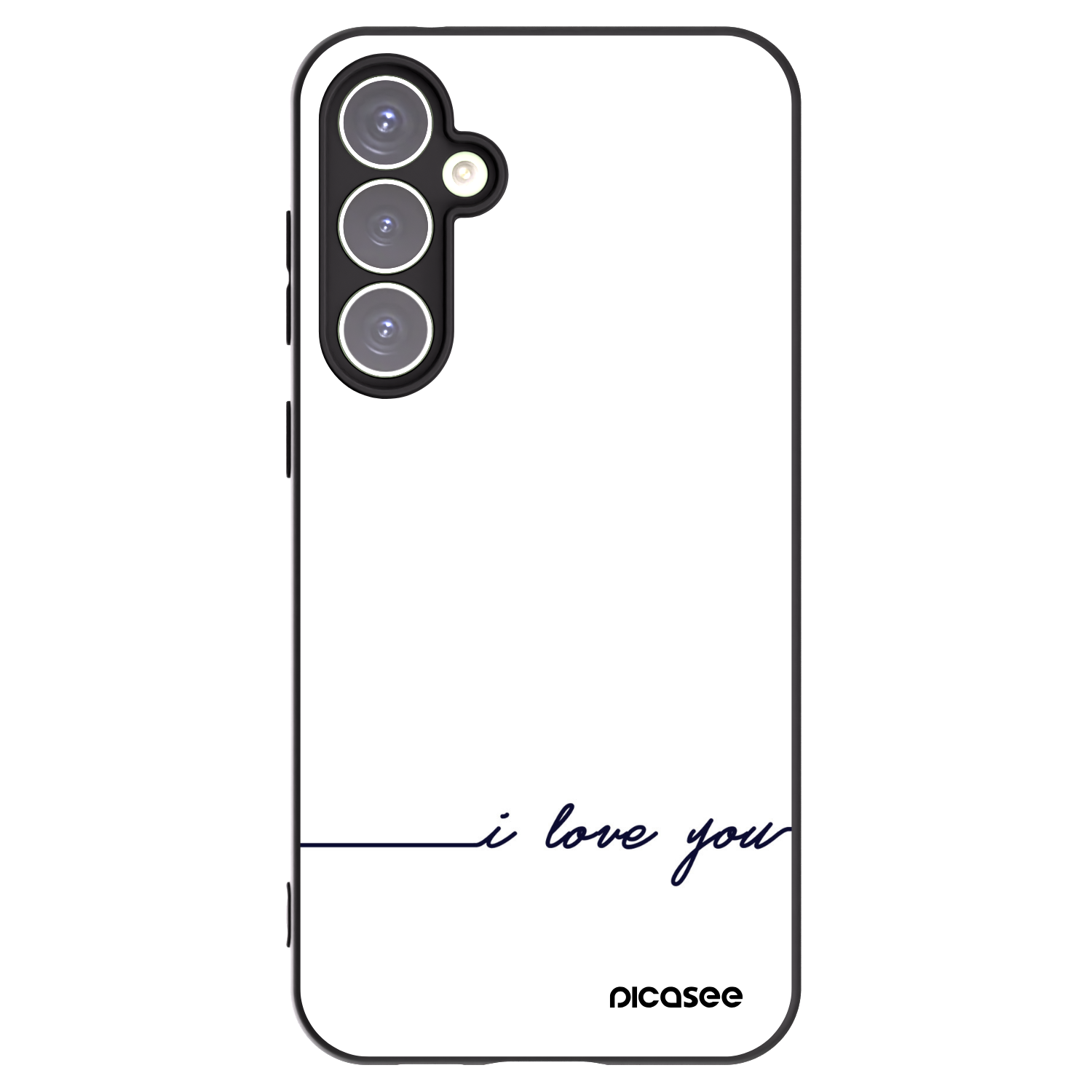 Picasee silikonowe czarne etui na Samsung Galaxy S23 FE S711B - I love you