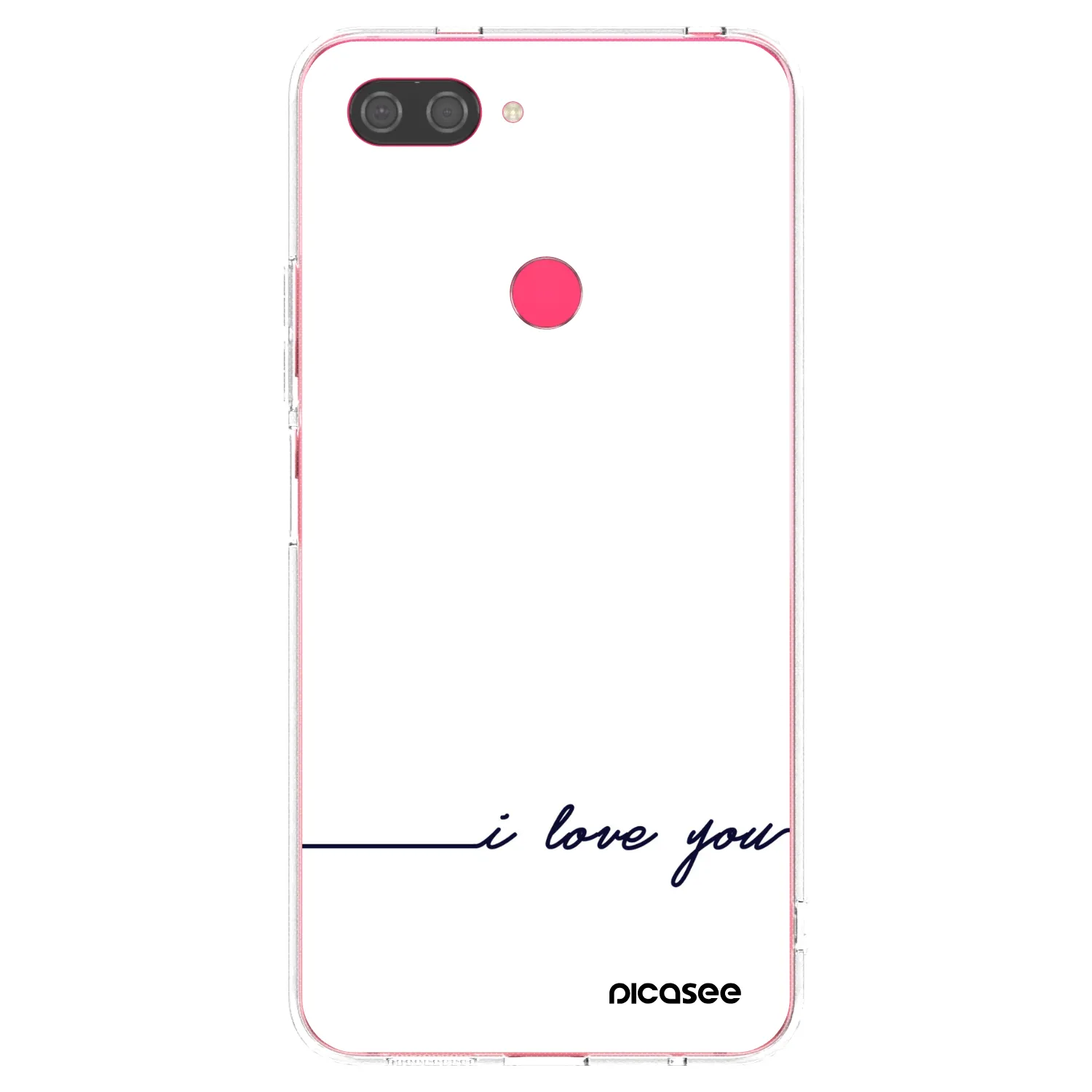 Picasee silikonowe przeźroczyste etui na Xiaomi Mi 8 Lite - I love you