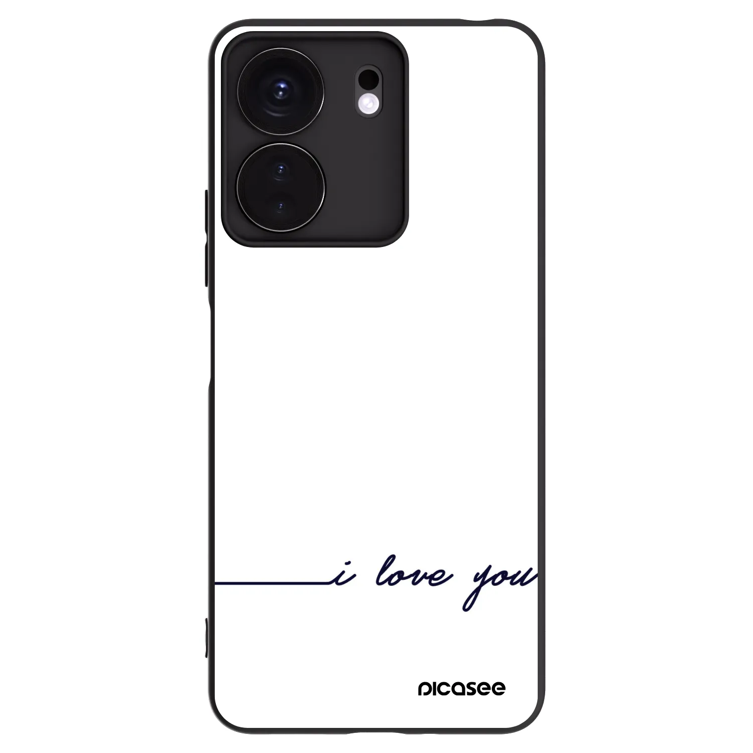 Picasee silikonowe czarne etui na Xiaomi Redmi 13C 4G - I love you