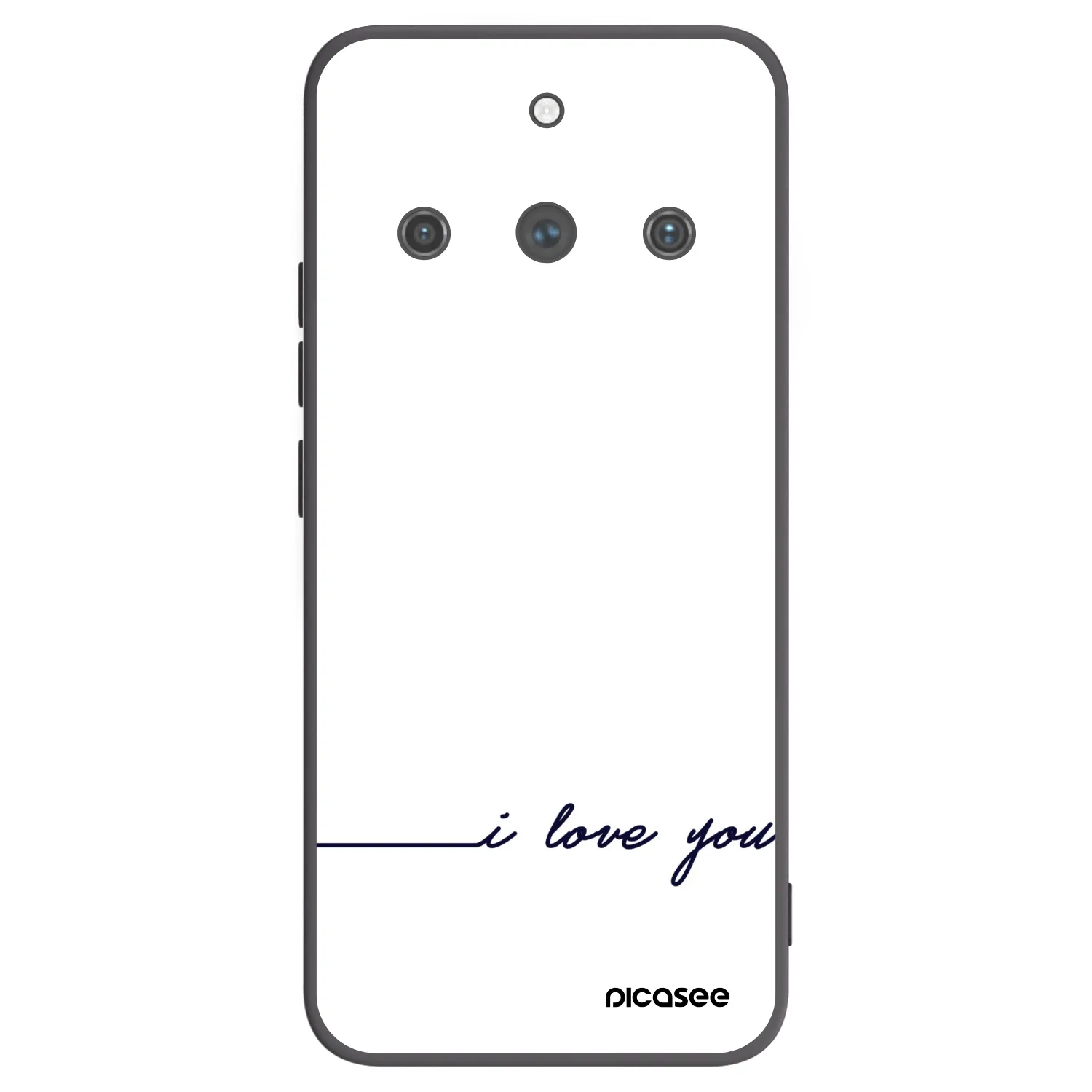 Picasee silikonowe czarne etui na Realme 11 Pro+ - I love you