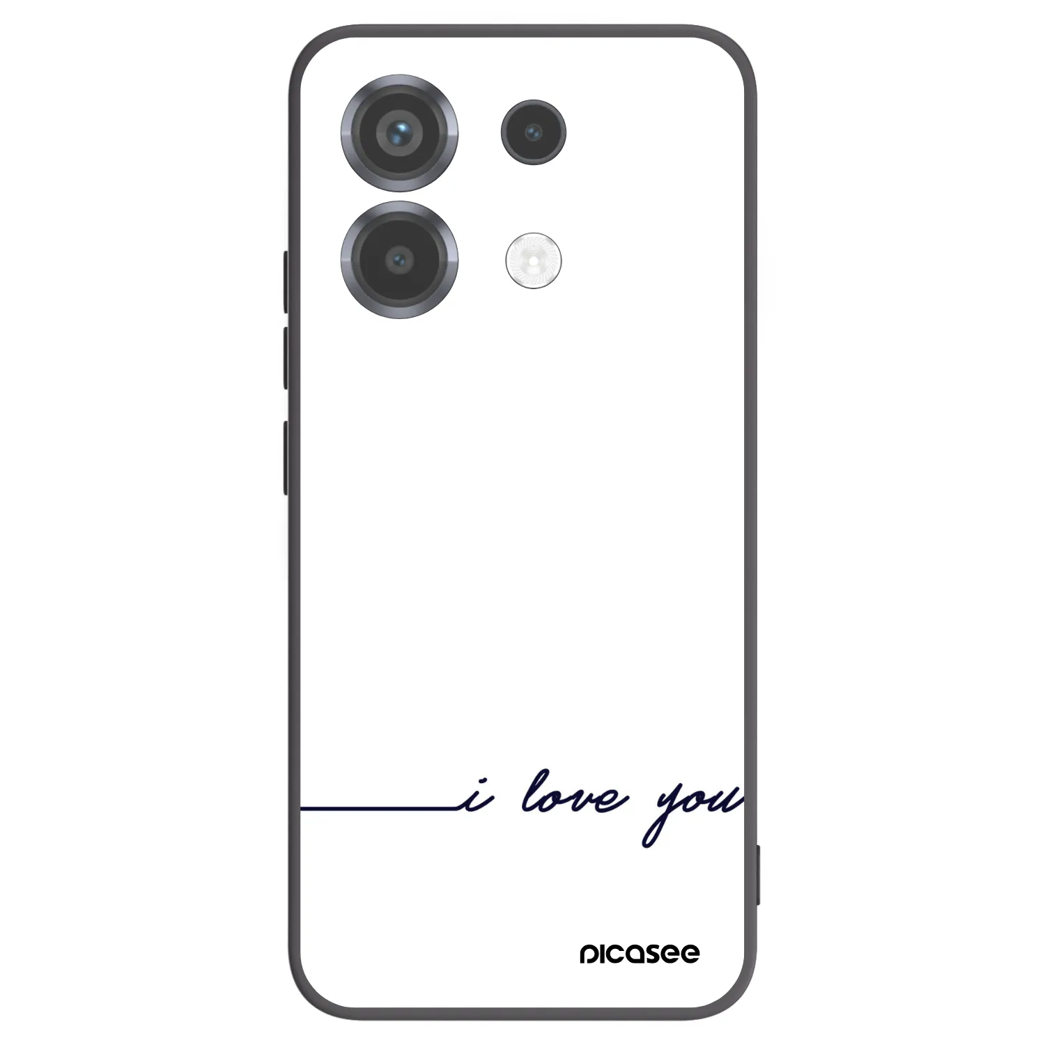Picasee silikonowe czarne etui na Xiaomi Poco X6 - I love you