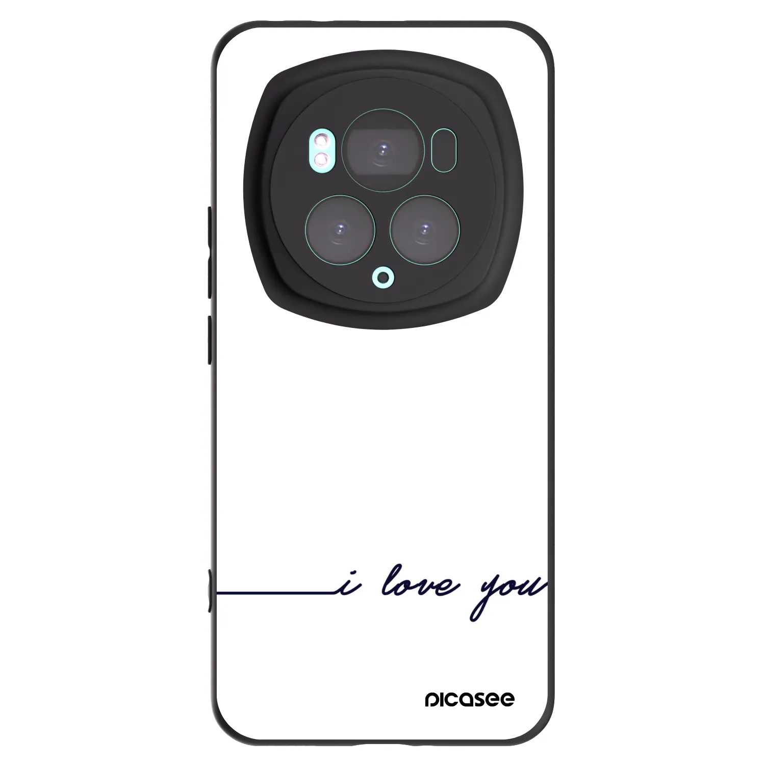 Picasee silikonowe czarne etui na Honor Magic6 Pro - I love you