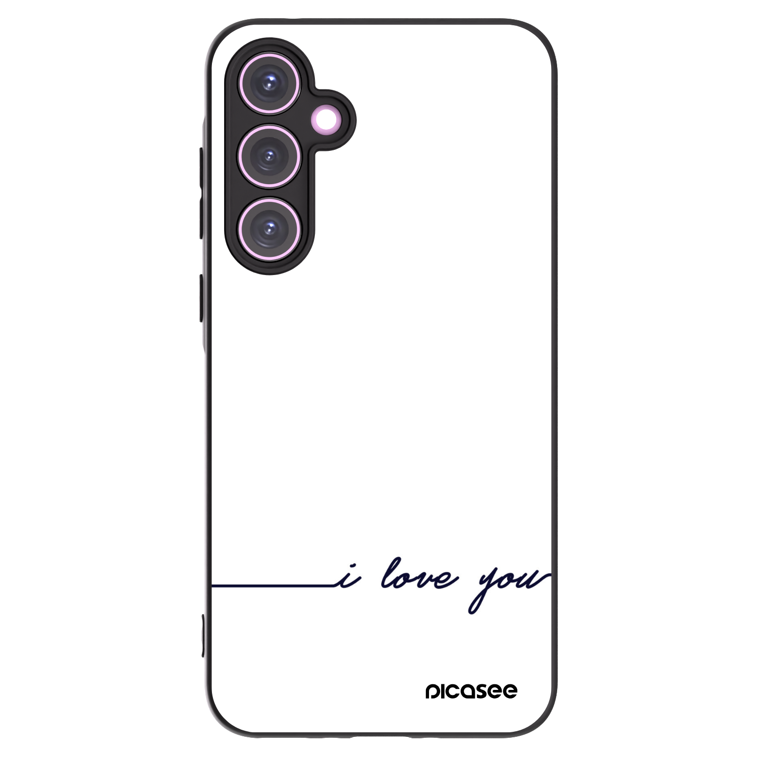 Picasee silikonowe czarne etui na Samsung Galaxy A35 5G A356B - I love you