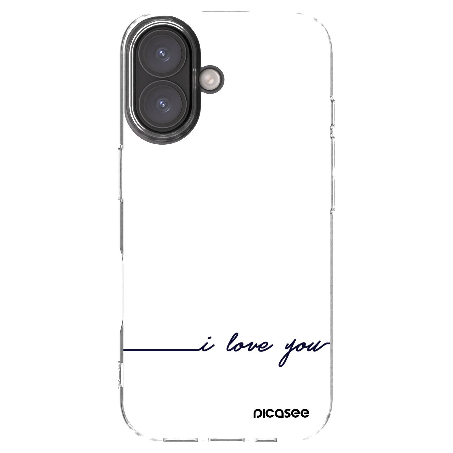 Picasee silikonowe przeźroczyste etui na Apple iPhone 16 - I love you