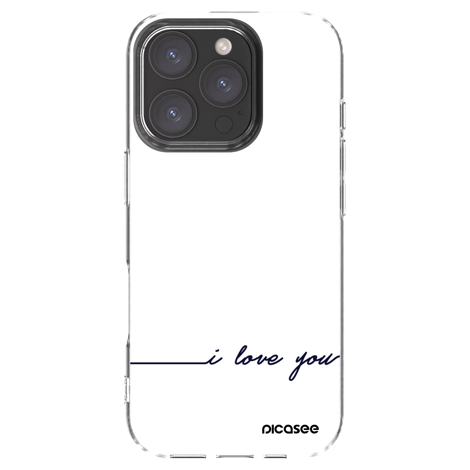 Picasee silikonowe przeźroczyste etui na Apple iPhone 16 Pro - I love you