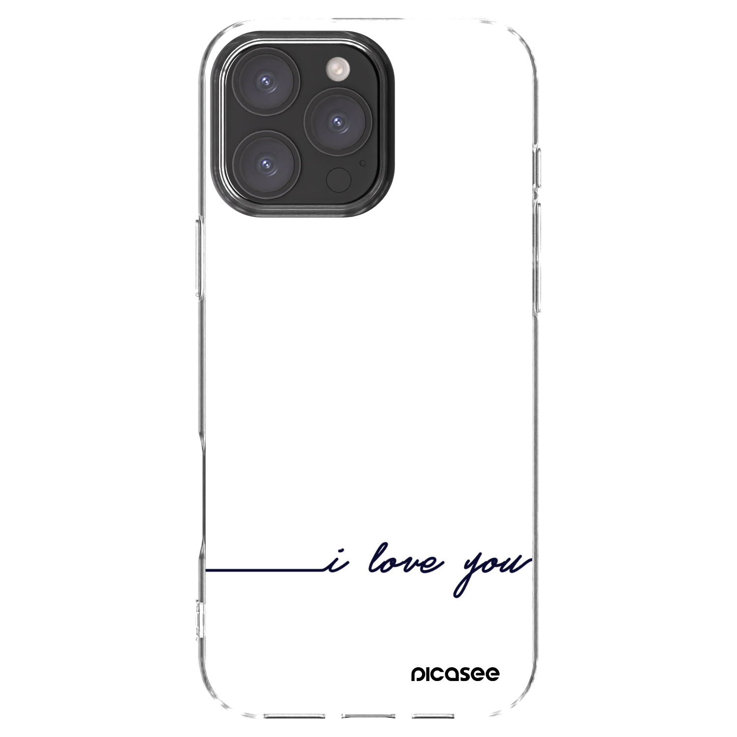 Picasee silikonowe przeźroczyste etui na Apple iPhone 16 Pro Max - I love you