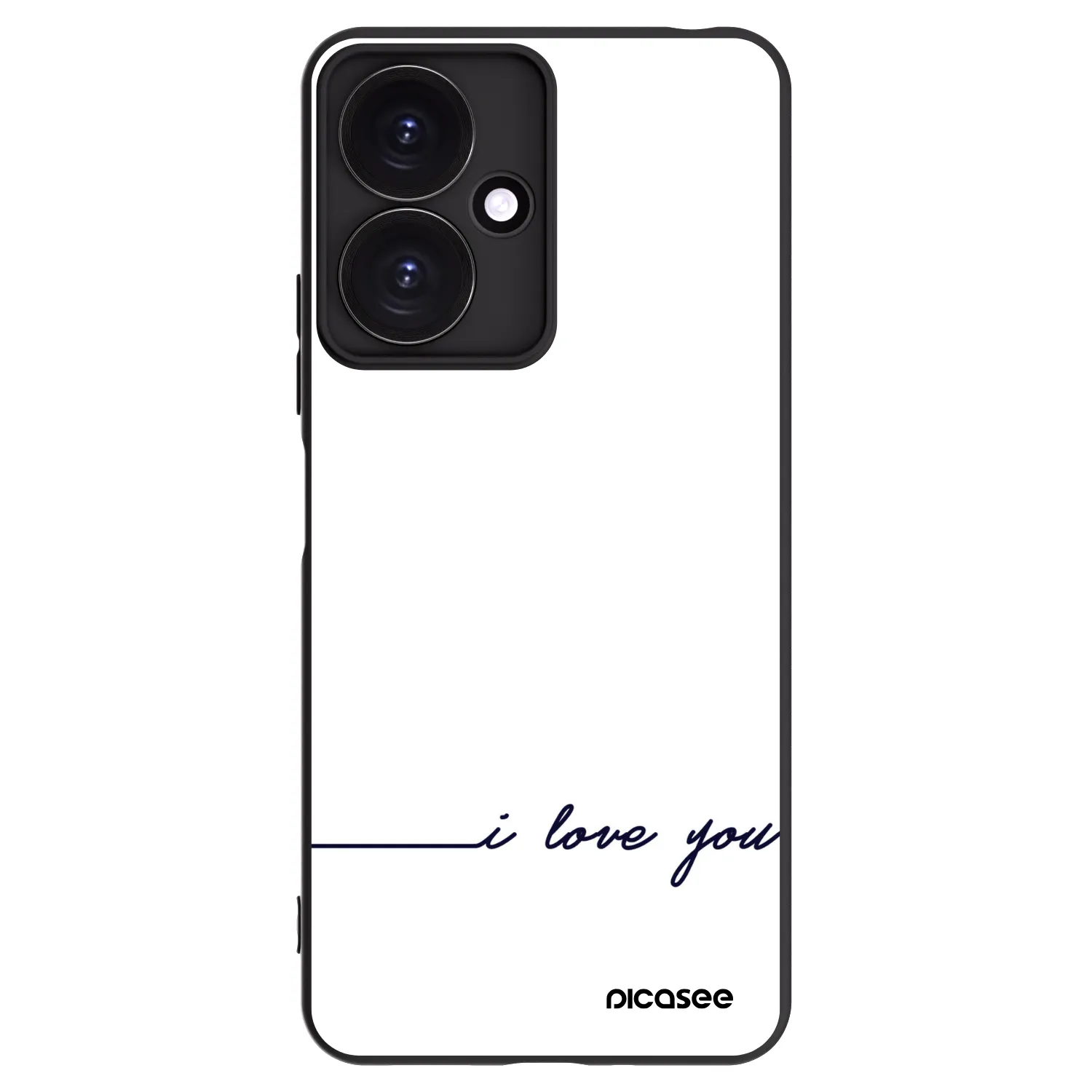 Picasee silikonowe czarne etui na Xiaomi Redmi 13C 5G - I love you