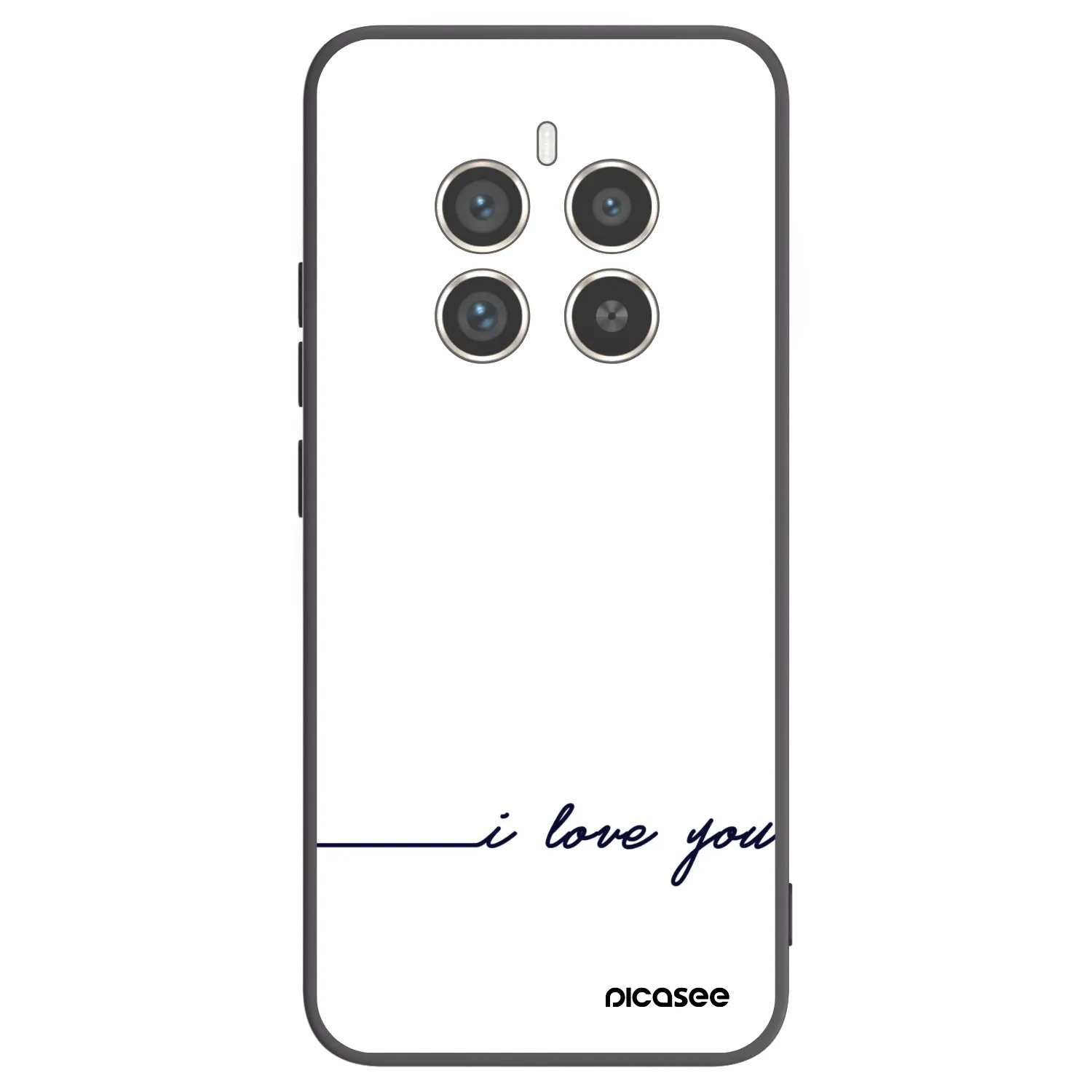 Picasee silikonowe czarne etui na Realme 12 Pro 5G - I love you