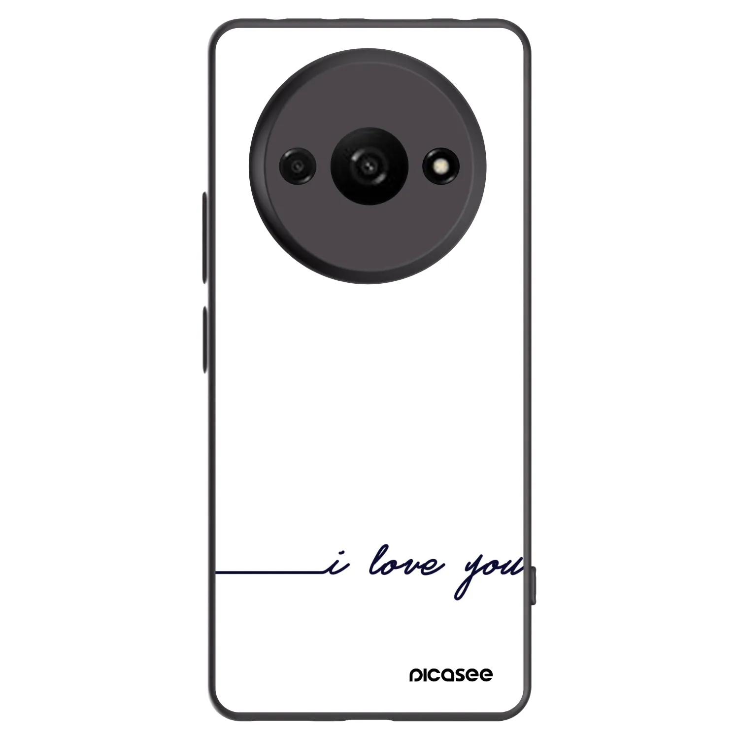 Picasee silikonowe czarne etui na Xiaomi Redmi A3 - I love you