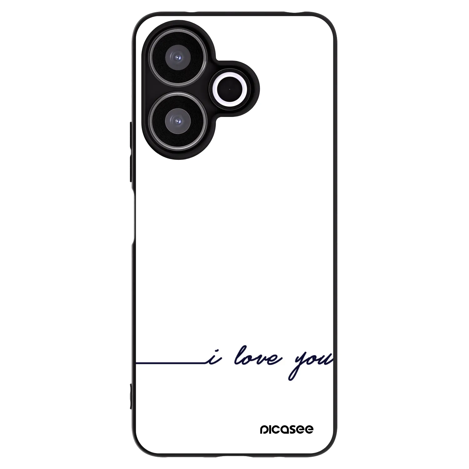 Picasee silikonowe czarne etui na Xiaomi Redmi 13 4G - I love you