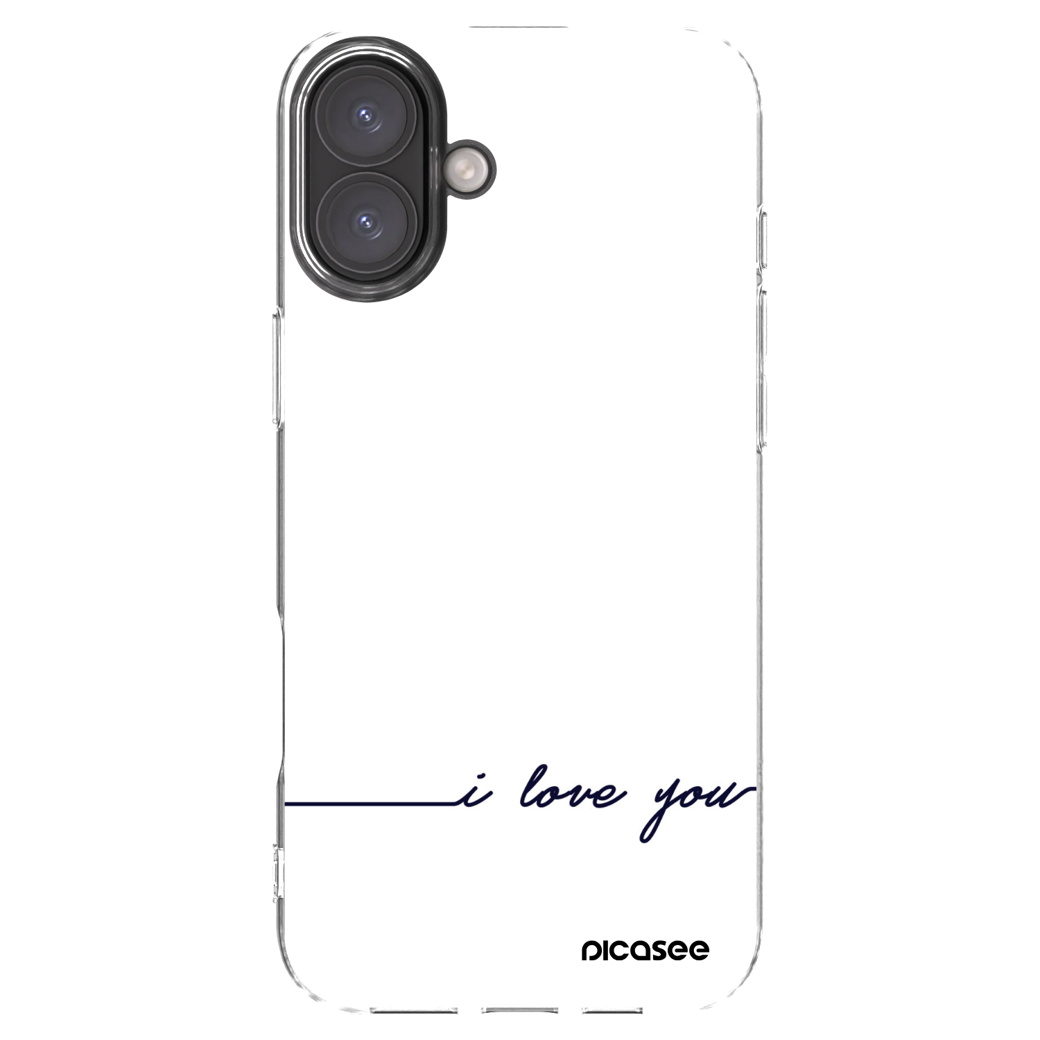 Picasee silikonowe przeźroczyste etui na Apple iPhone 16 Plus - I love you