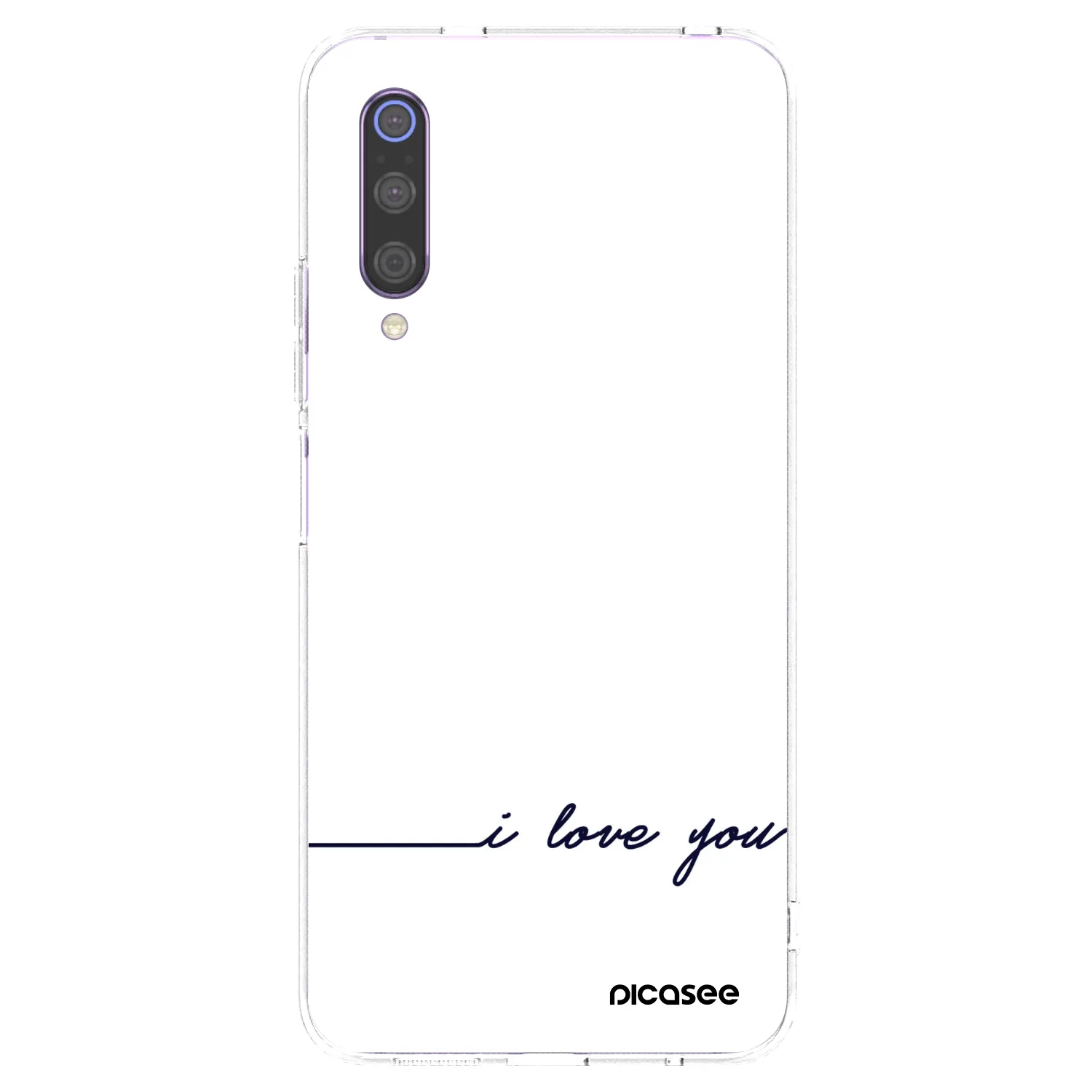Picasee silikonowe przeźroczyste etui na Xiaomi Mi 9 - I love you