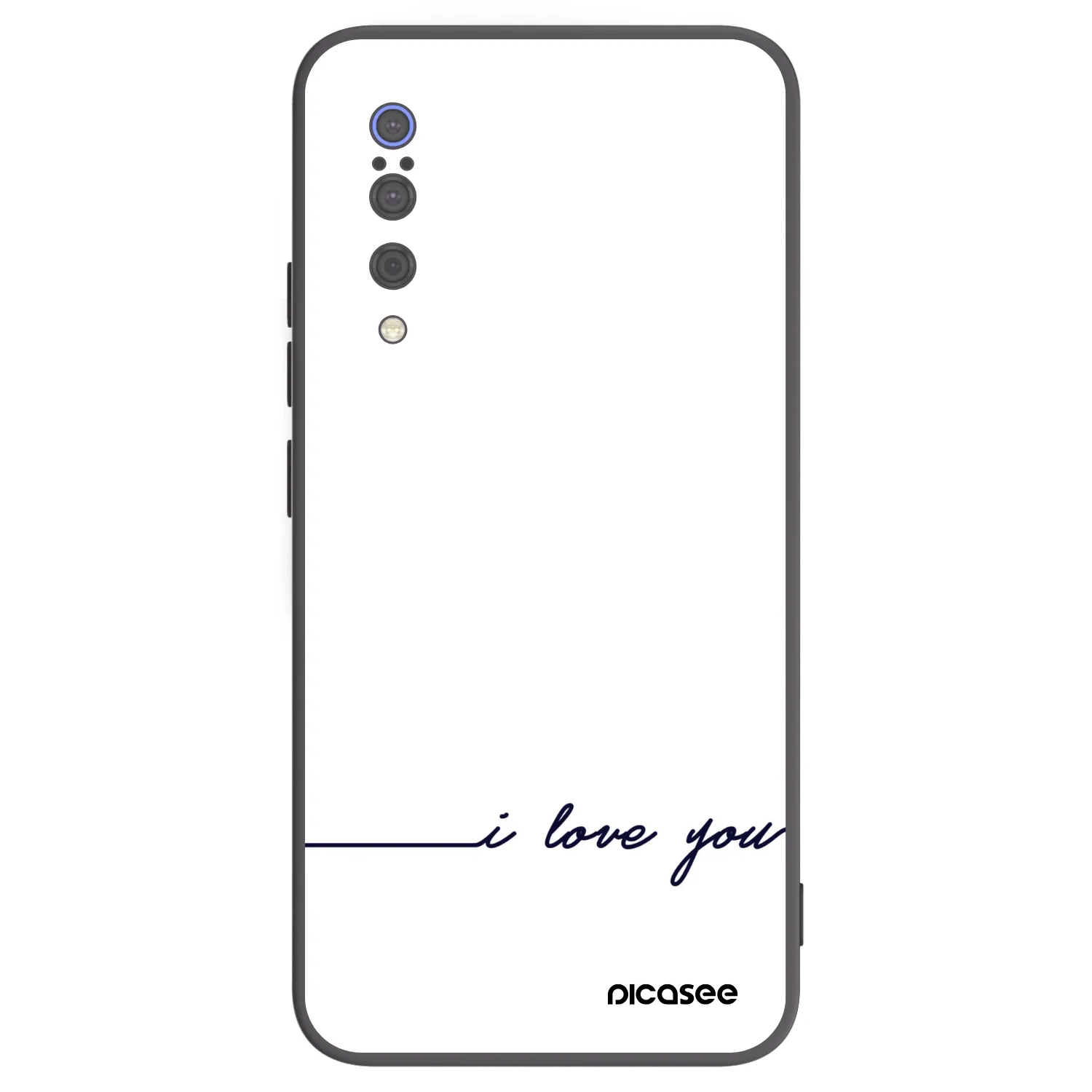 Picasee silikonowe czarne etui na Xiaomi Mi 9 - I love you