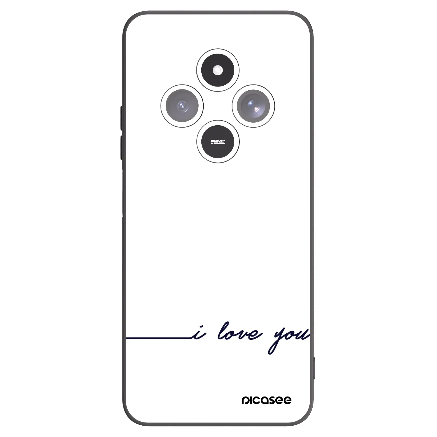 Picasee silikonowe czarne etui na Xiaomi Redmi 14C - I love you