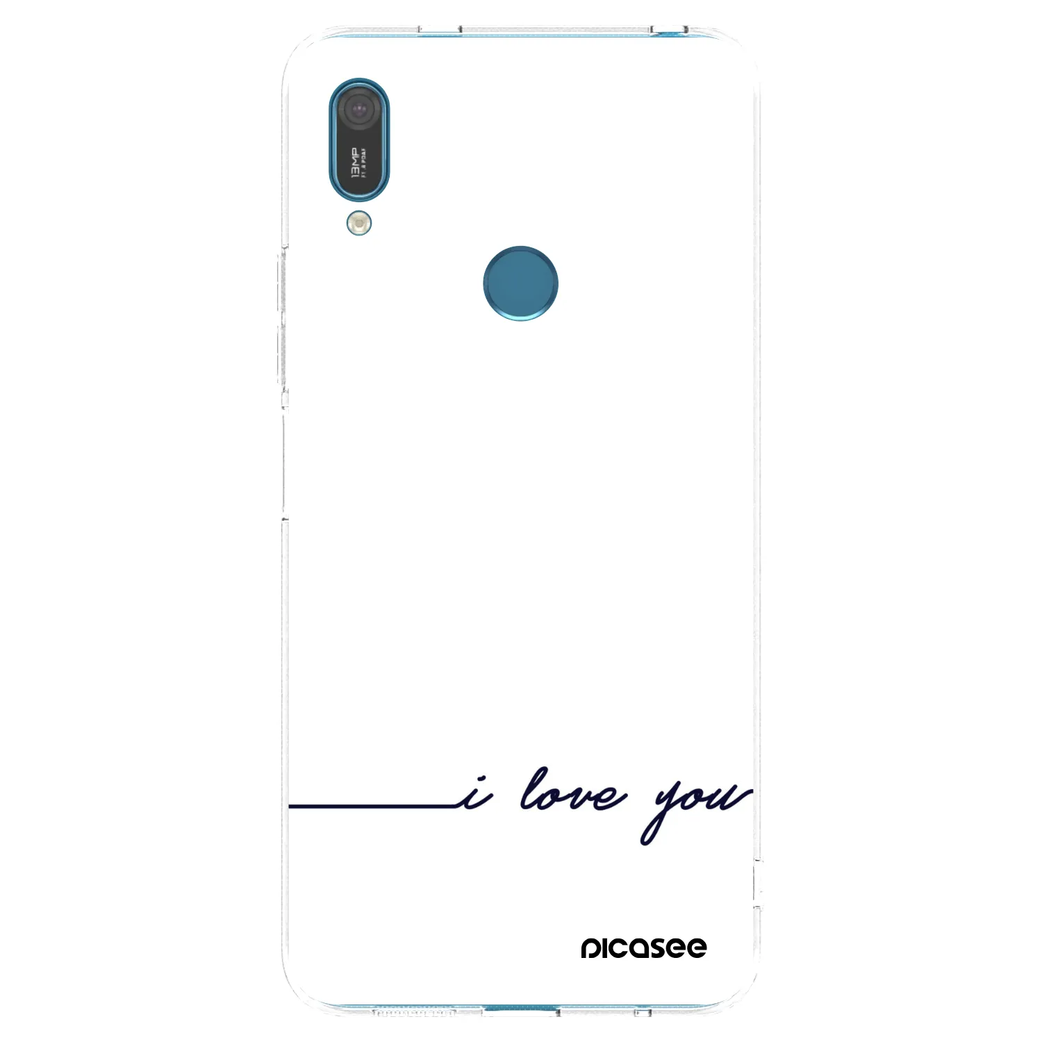 Picasee silikonowe przeźroczyste etui na Huawei Y7 2019 - I love you