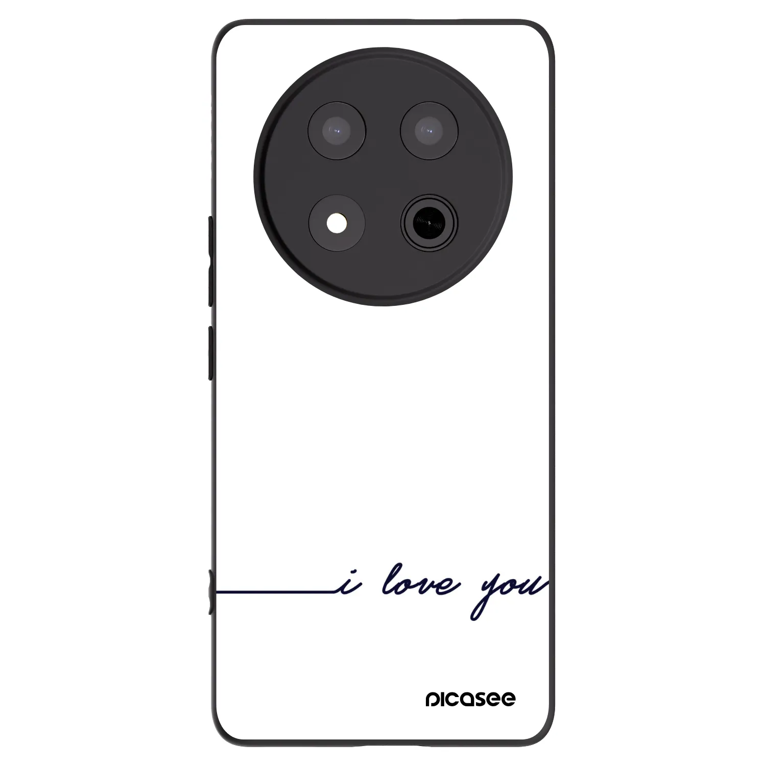 Picasee silikonowe czarne etui na Honor Magic7 Lite 5G - I love you