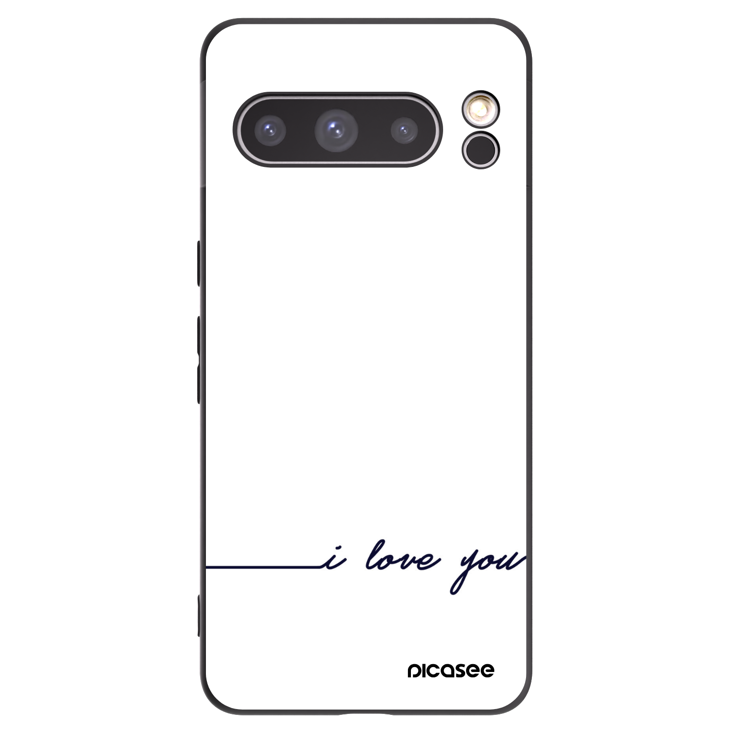 Picasee silikonowe czarne etui na Google Pixel 8 Pro - I love you