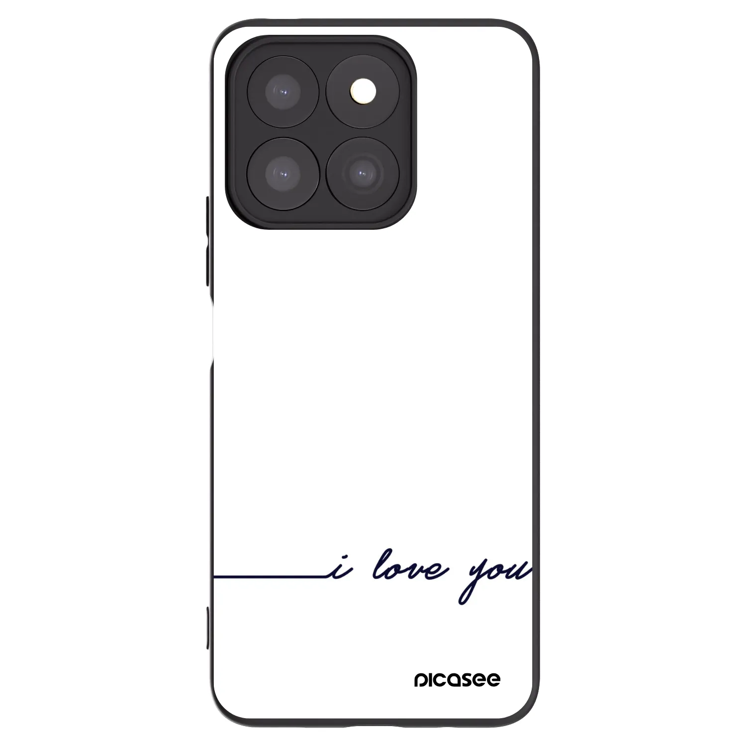 Picasee silikonowe czarne etui na Honor X8c - I love you