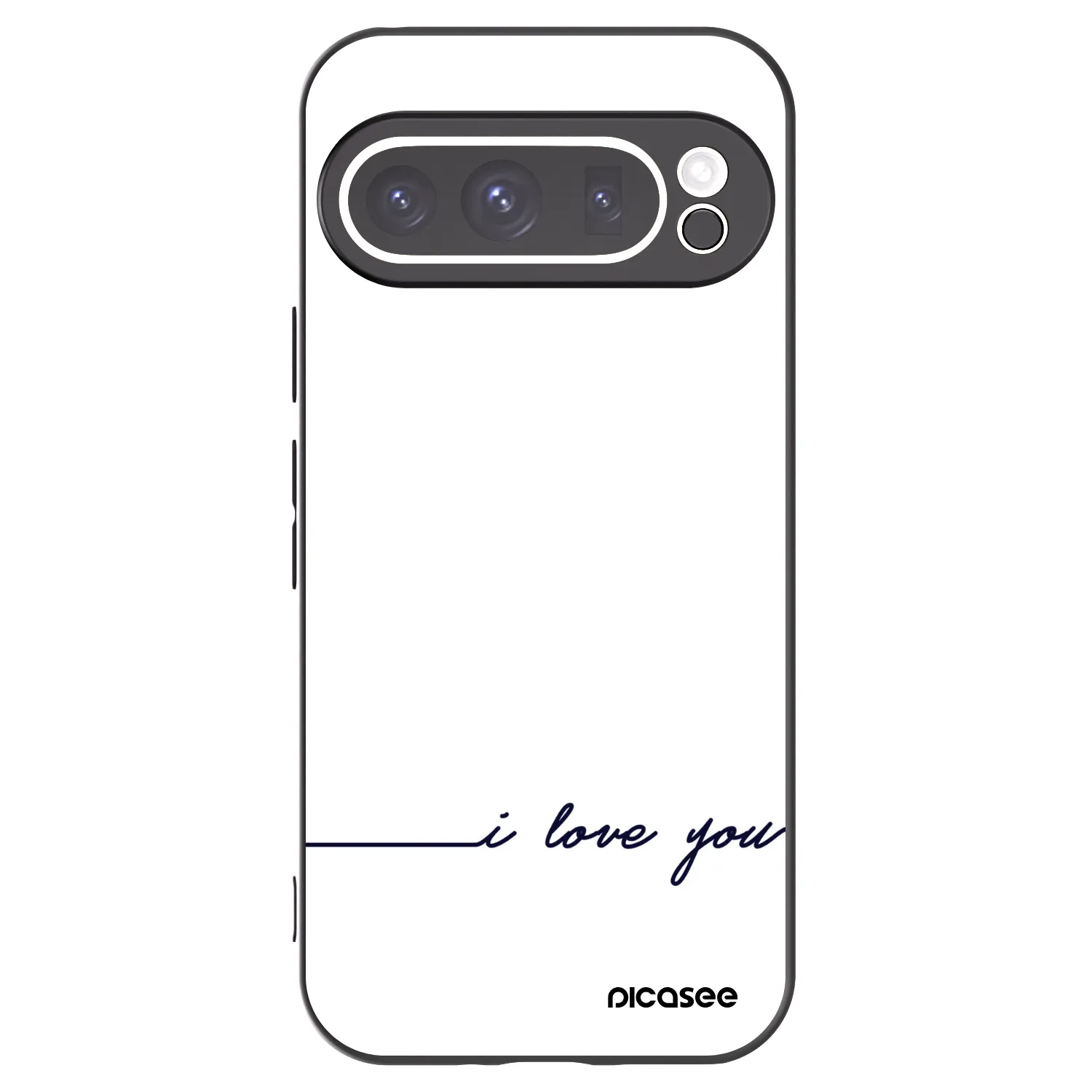 Picasee silikonowe czarne etui na Google Pixel 9 Pro - I love you