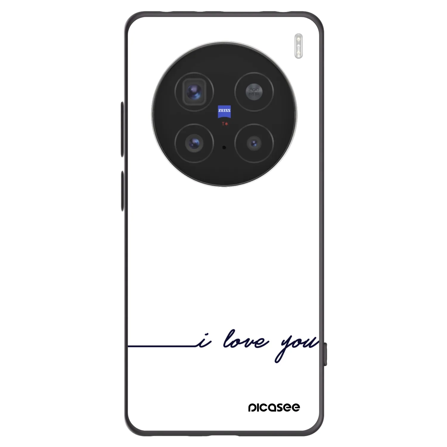 Picasee silikonowe czarne etui na Vivo X200 Pro - I love you