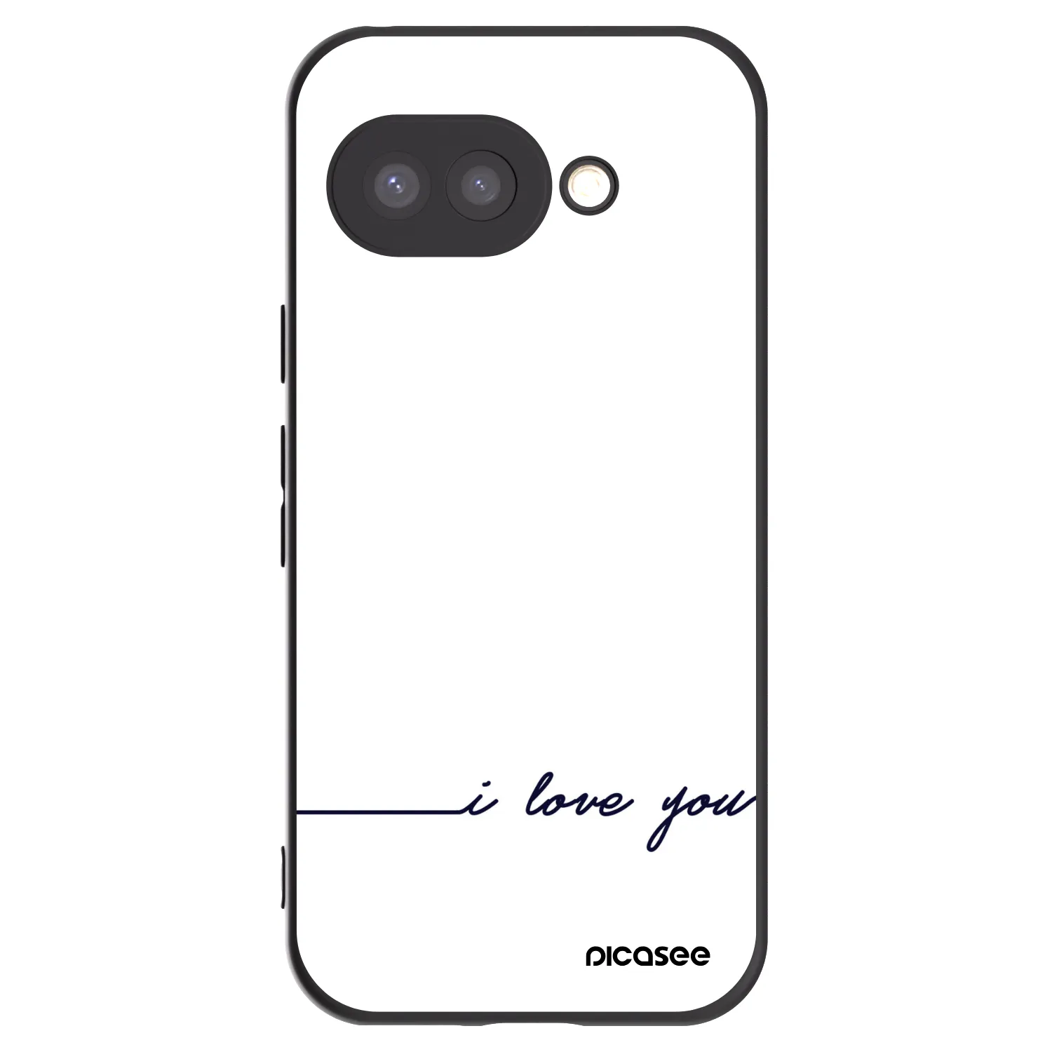 Picasee silikonowe czarne etui na Google Pixel 9a - I love you