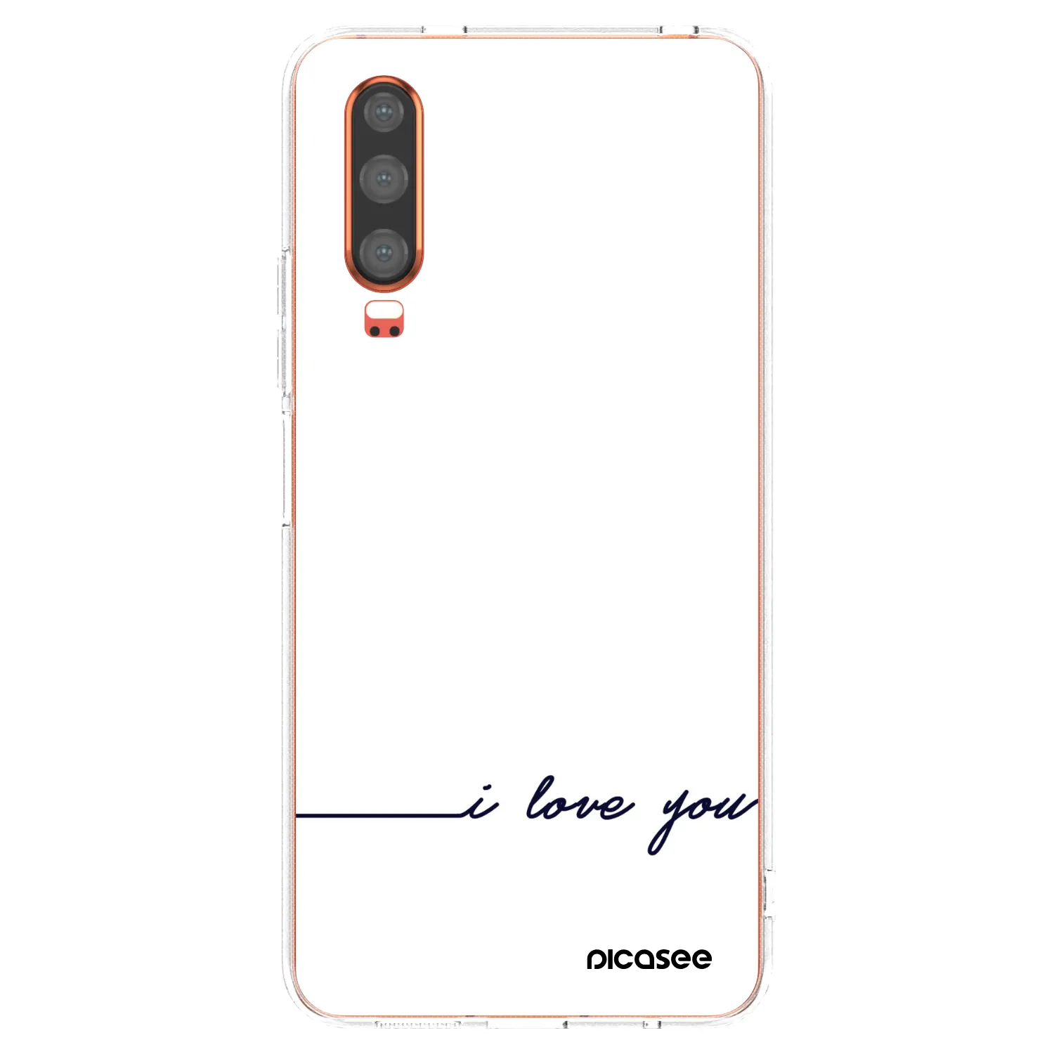 Picasee silikonowe przeźroczyste etui na Huawei P30 - I love you