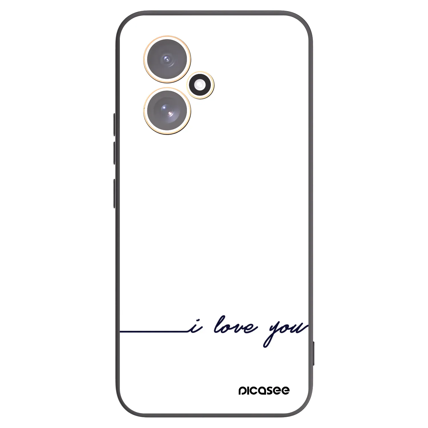 Picasee silikonowe czarne etui na Honor 400 5G - I love you
