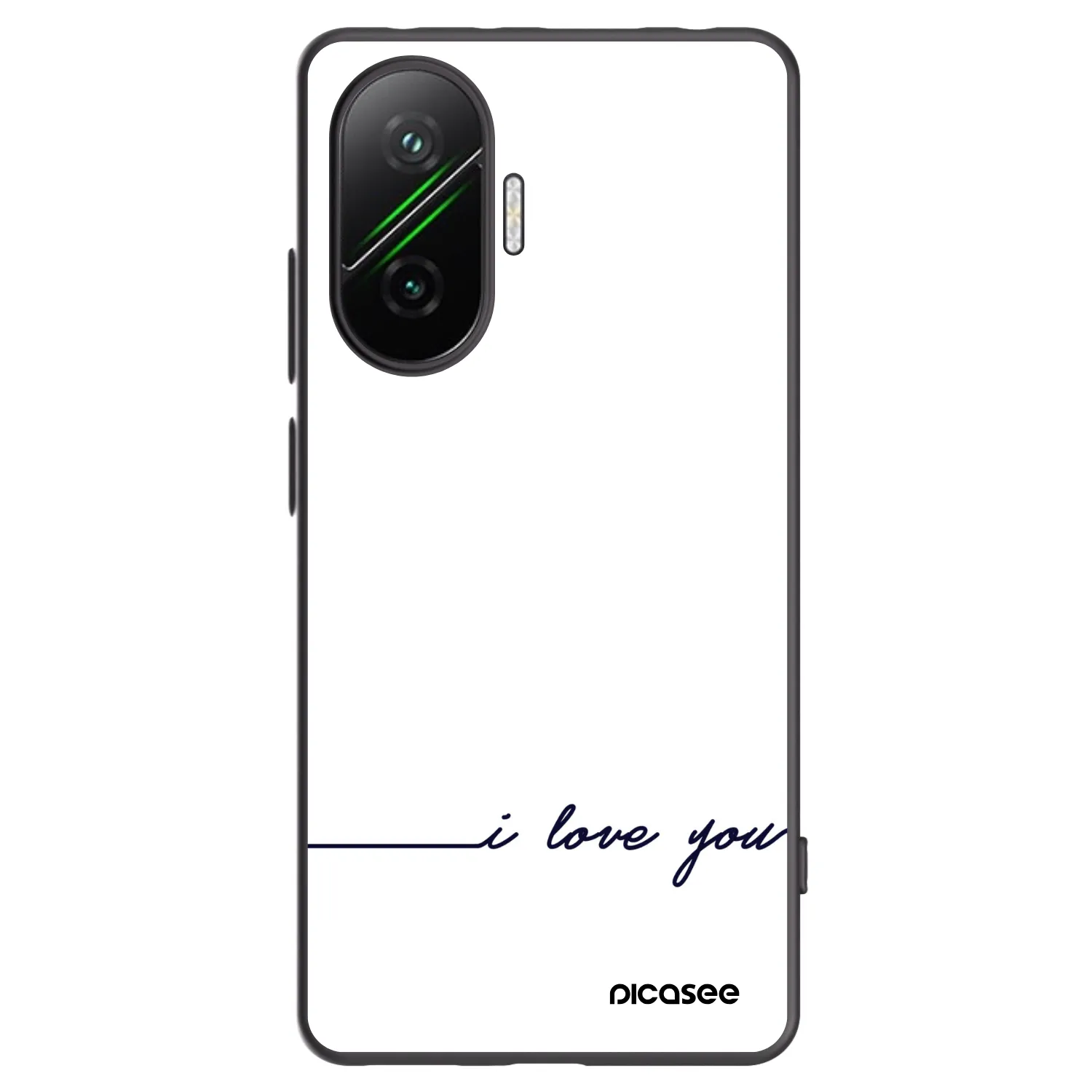 Picasee silikonowe czarne etui na Xiaomi Poco F7 5G - I love you