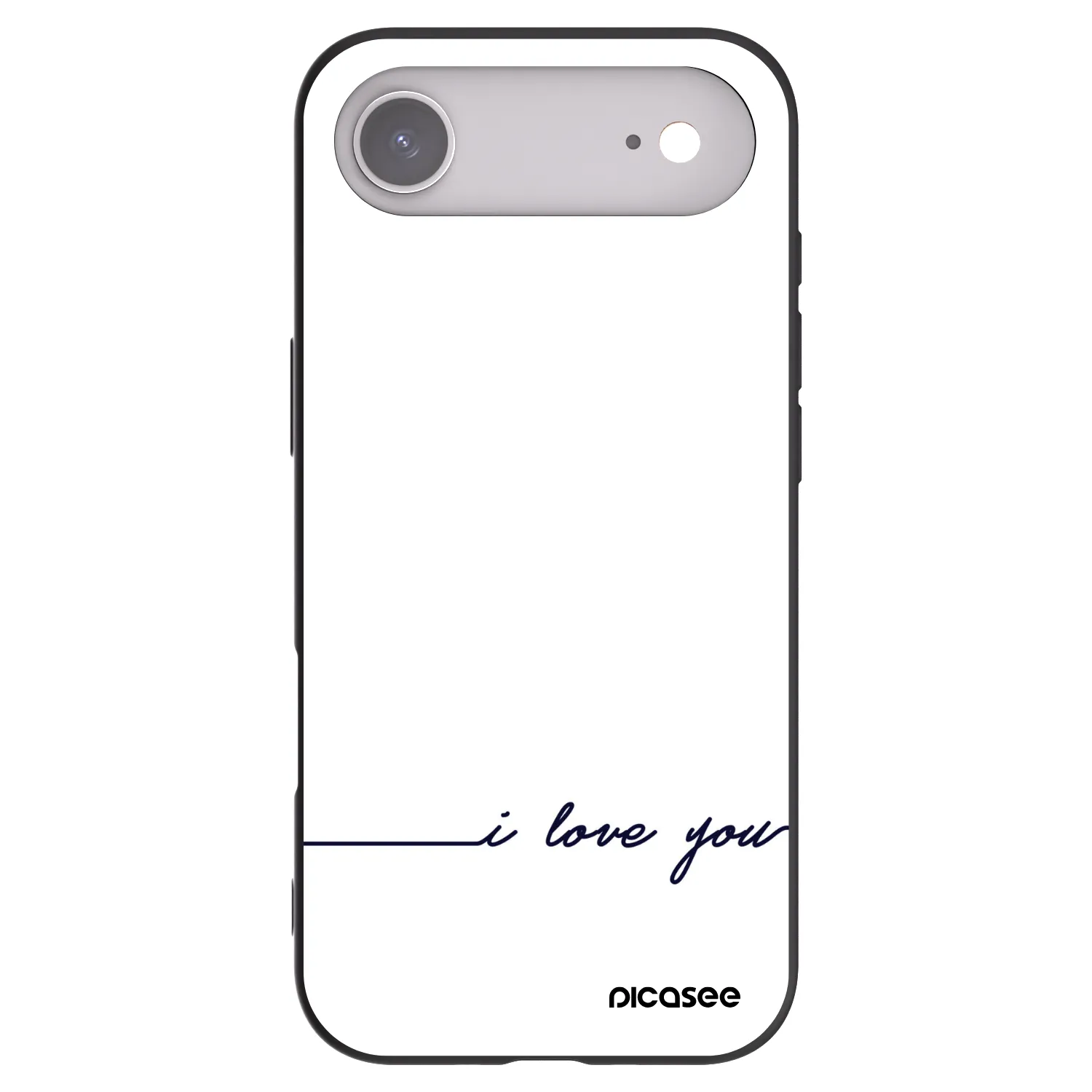 Picasee silikonowe czarne etui na Apple iPhone Air - I love you