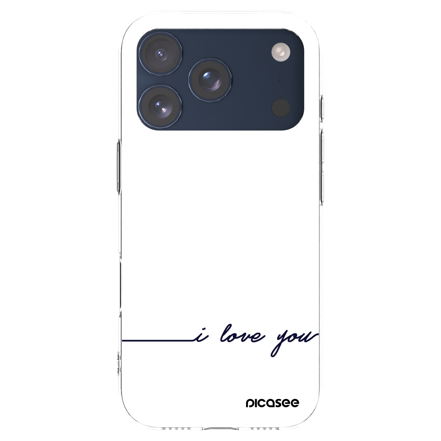 Picasee silikonowe przeźroczyste etui na Apple iPhone 17 Pro - I love you