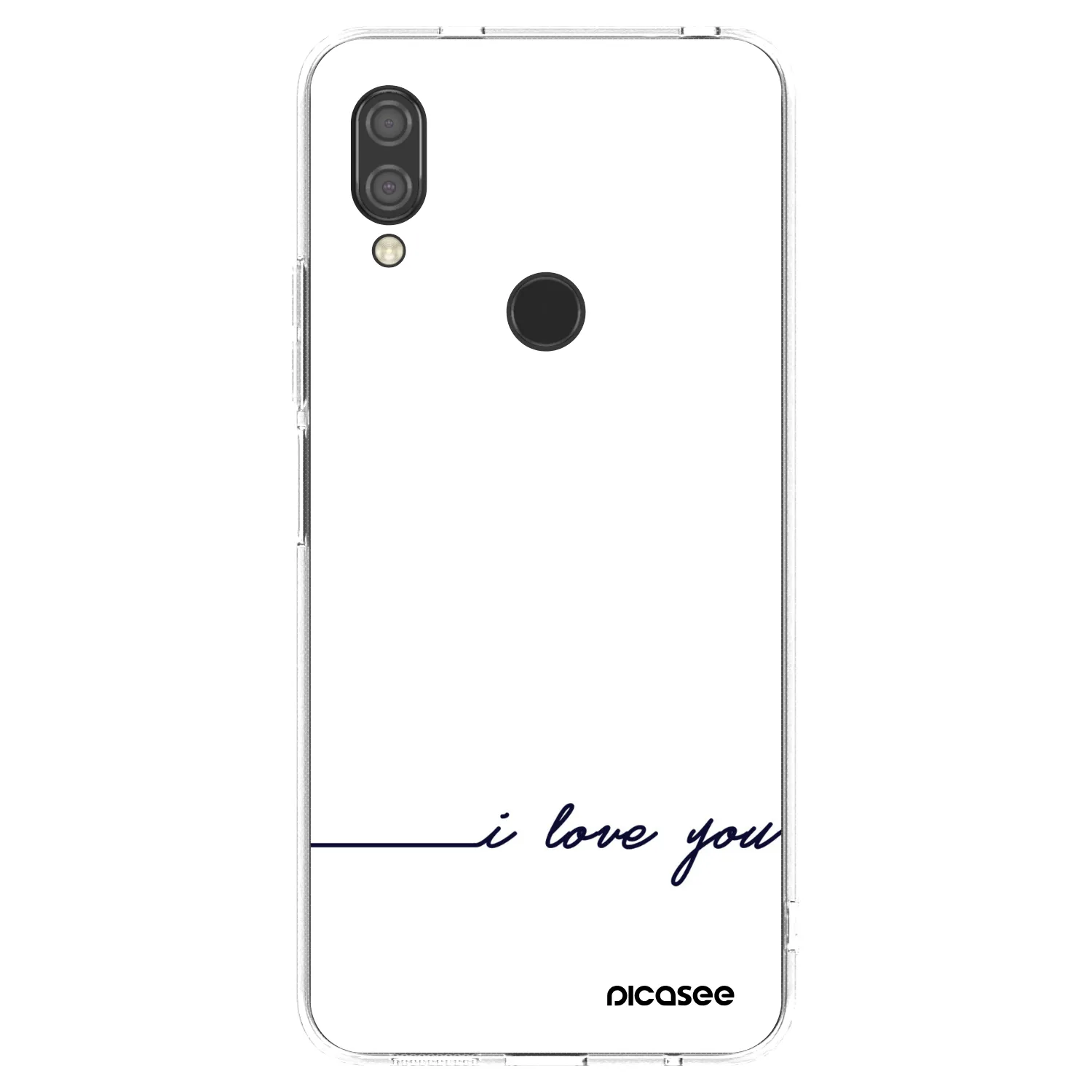 Picasee silikonowe przeźroczyste etui na Xiaomi Redmi 7 - I love you