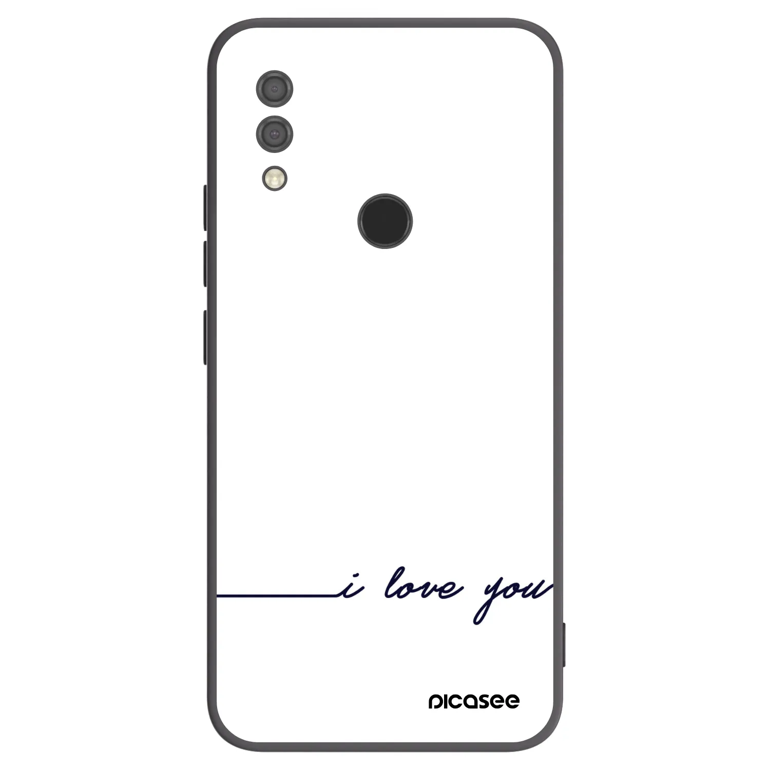 Picasee silikonowe czarne etui na Xiaomi Redmi 7 - I love you