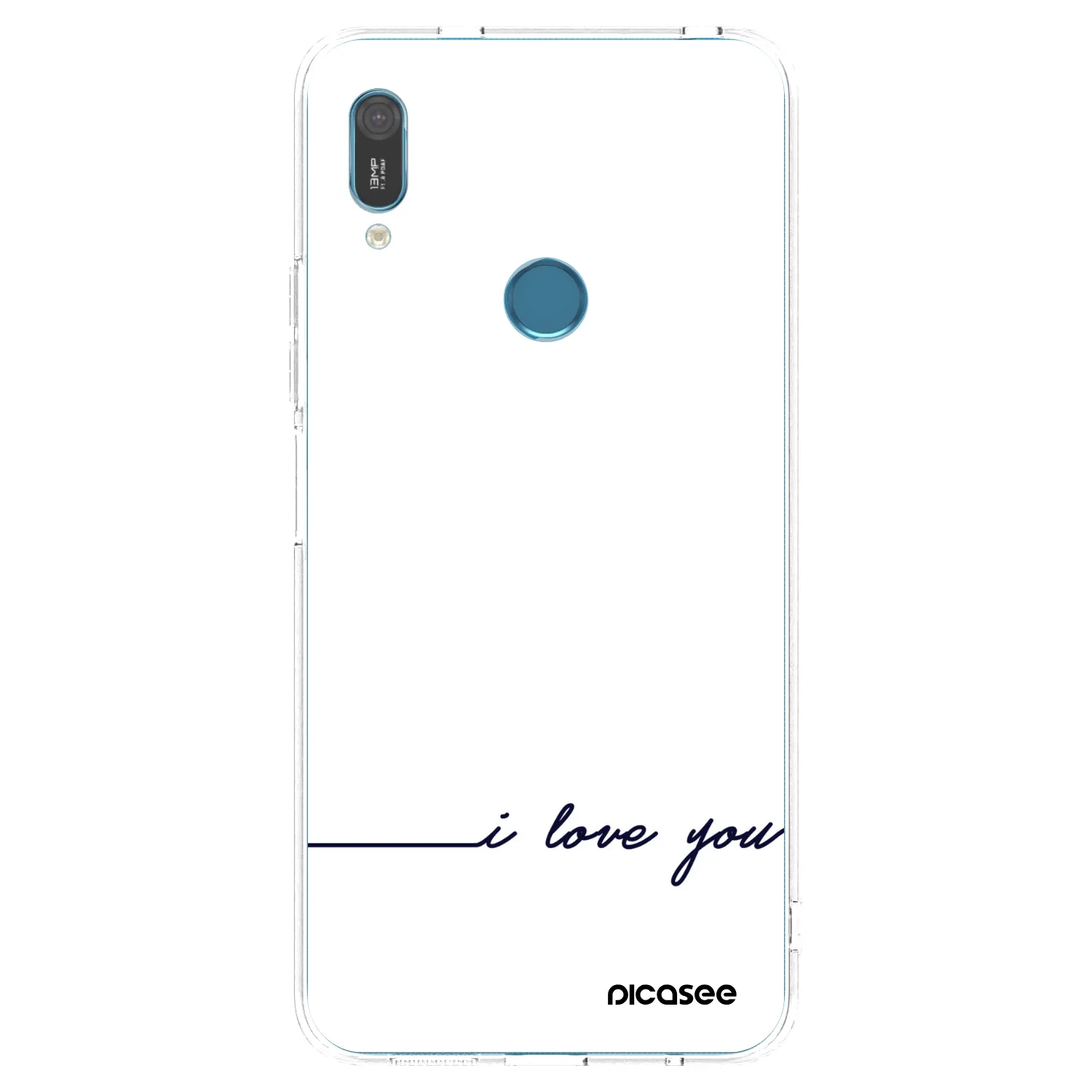 Picasee silikonowe przeźroczyste etui na Huawei Y6 2019 - I love you