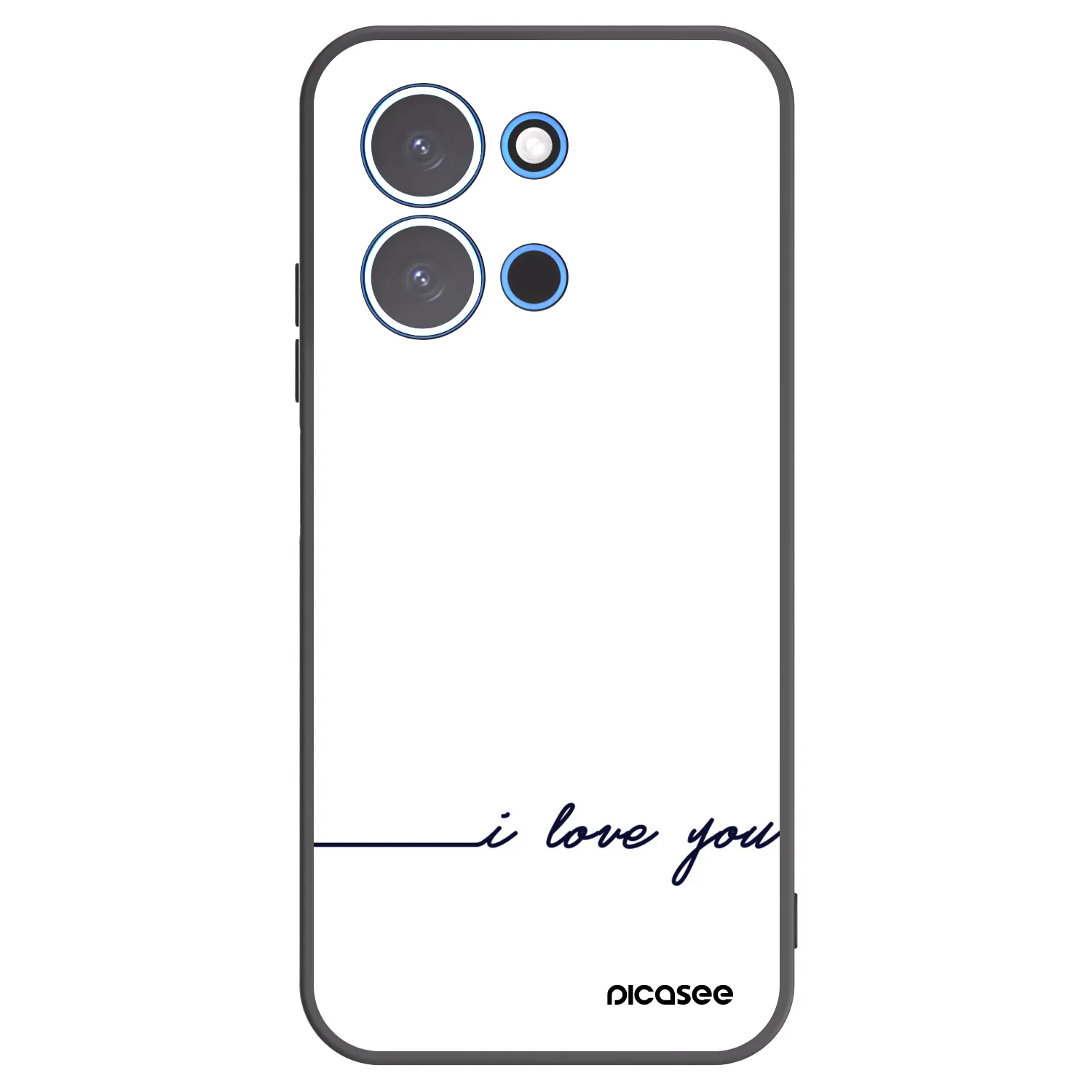 Picasee silikonowe czarne etui na Xiaomi Redmi 15C 4G - I love you