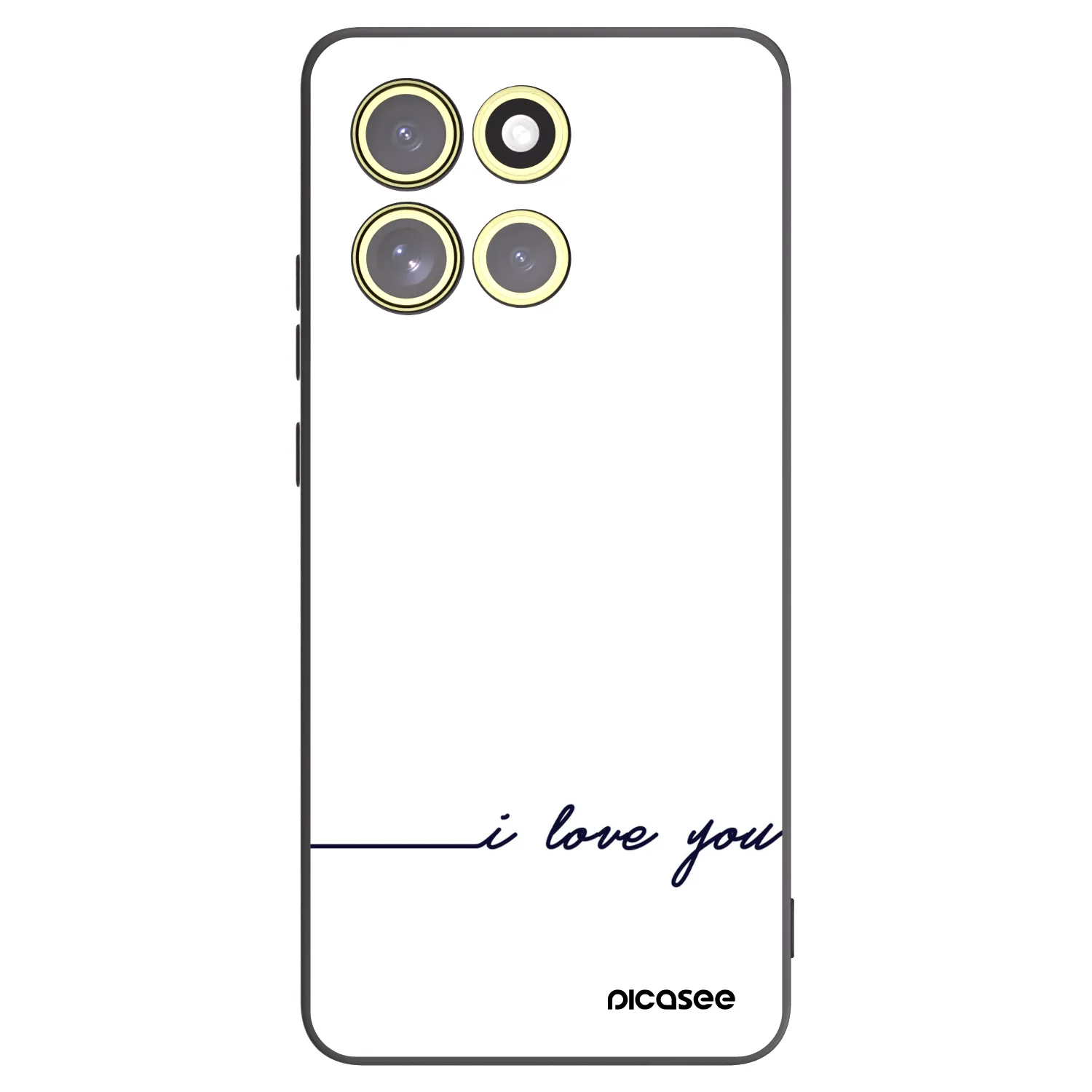 Picasee silikonowe czarne etui na Motorola Moto G86 Power 5G - I love you
