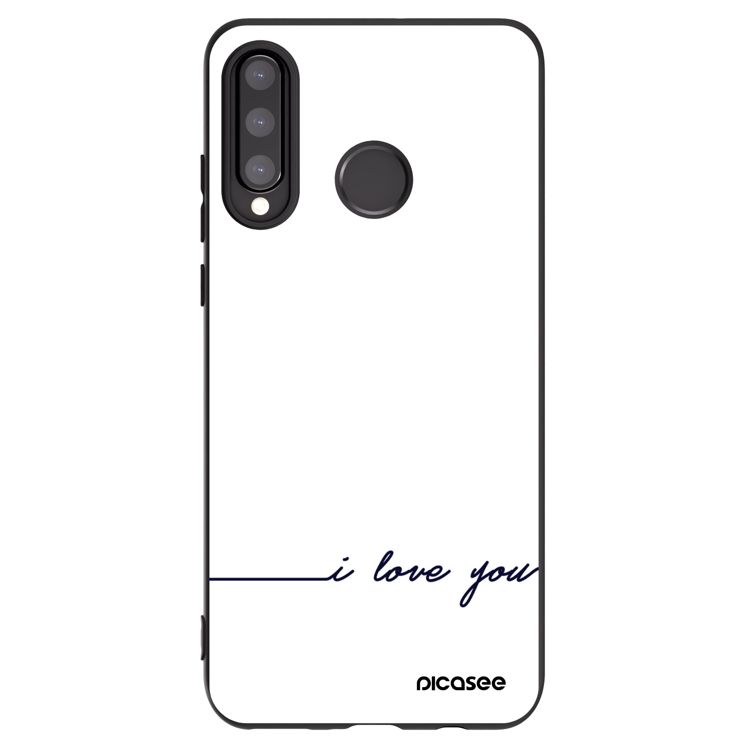 Picasee silikonowe czarne etui na Huawei P30 Lite - I love you