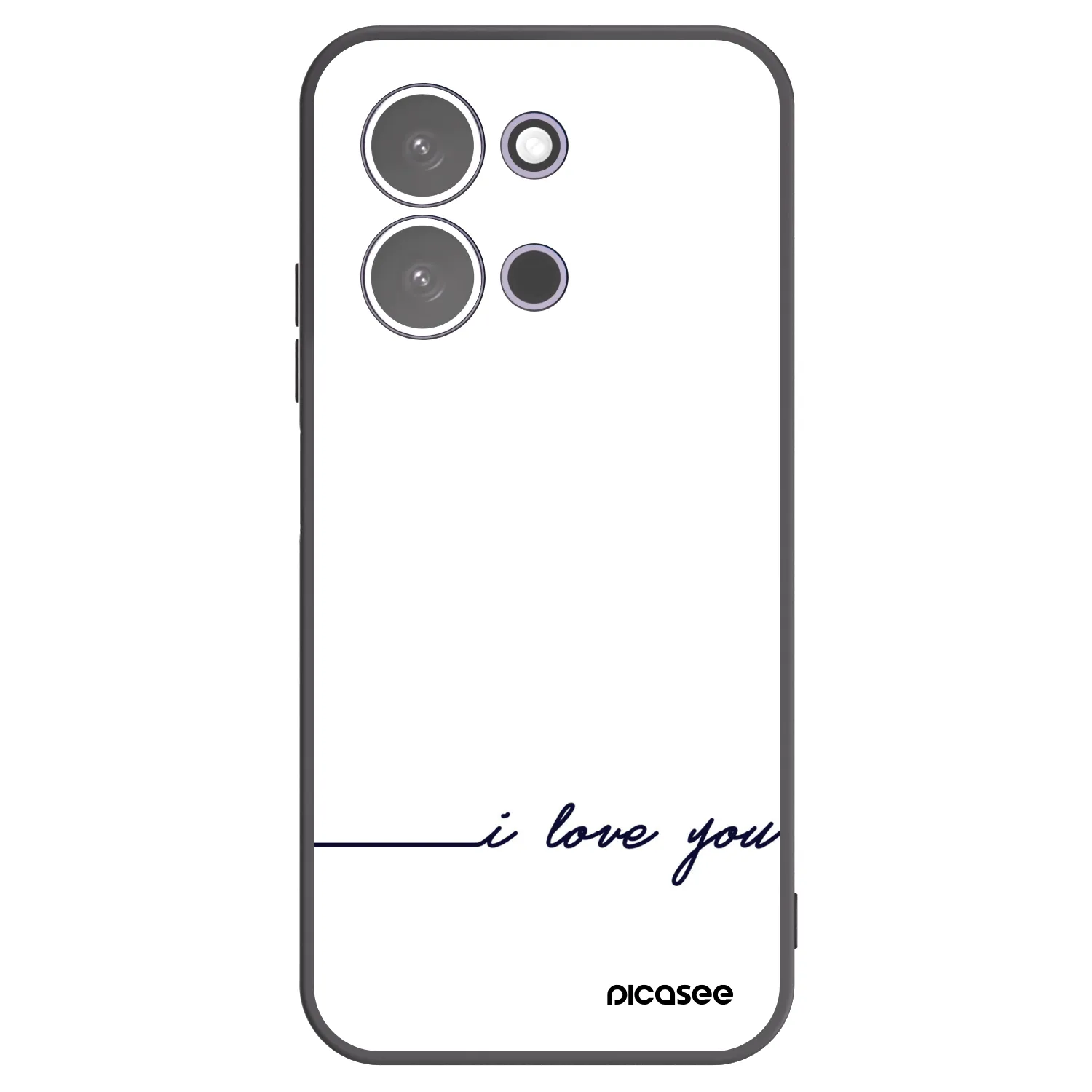 Picasee silikonowe czarne etui na Xiaomi Redmi 15C 5G - I love you
