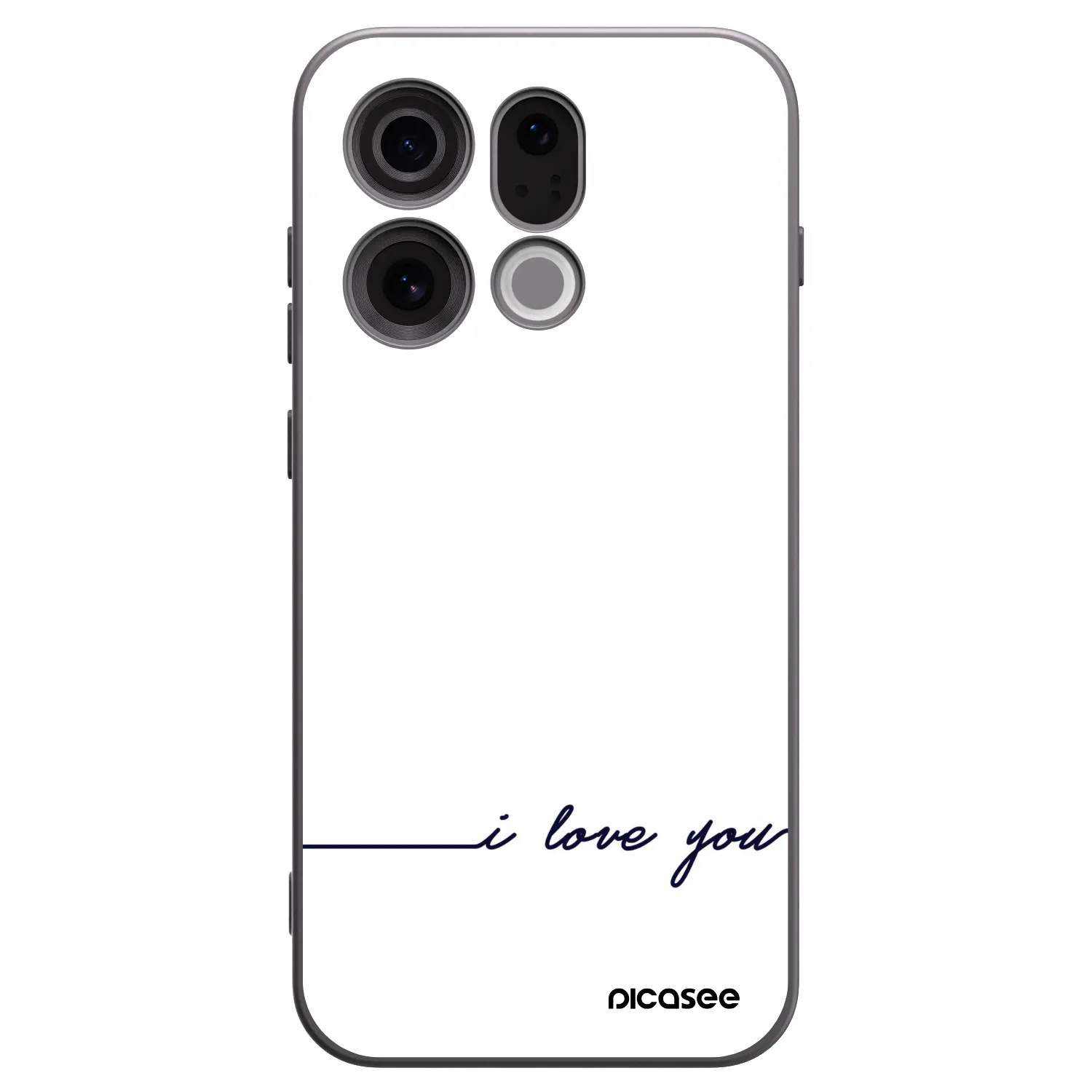 Picasee silikonowe czarne etui na OPPO Find X9 - I love you